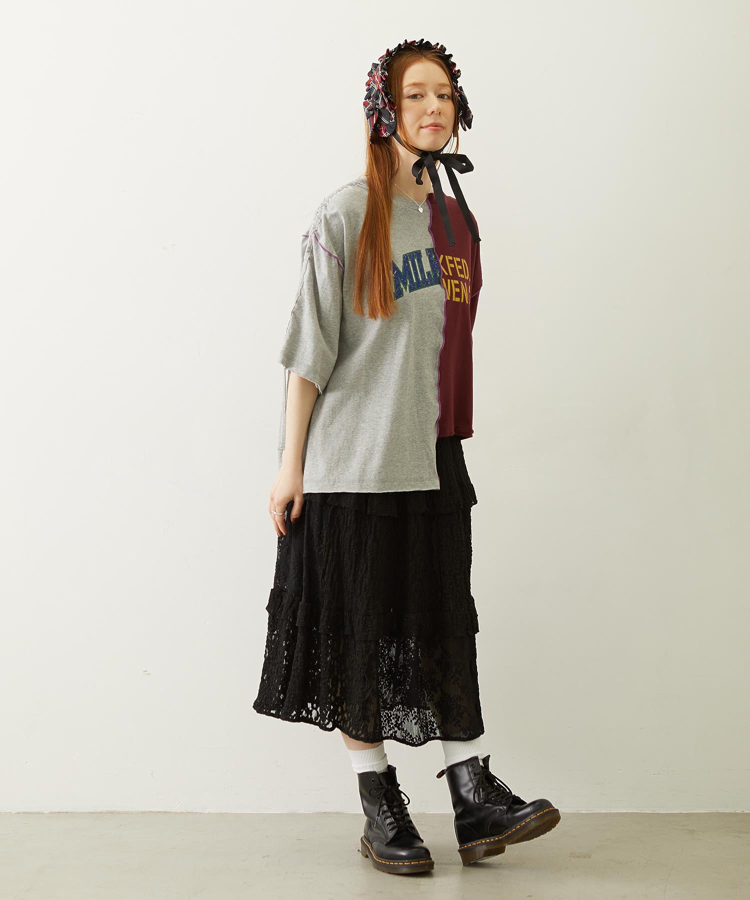 FRILLED TARTAN EARMUFFS