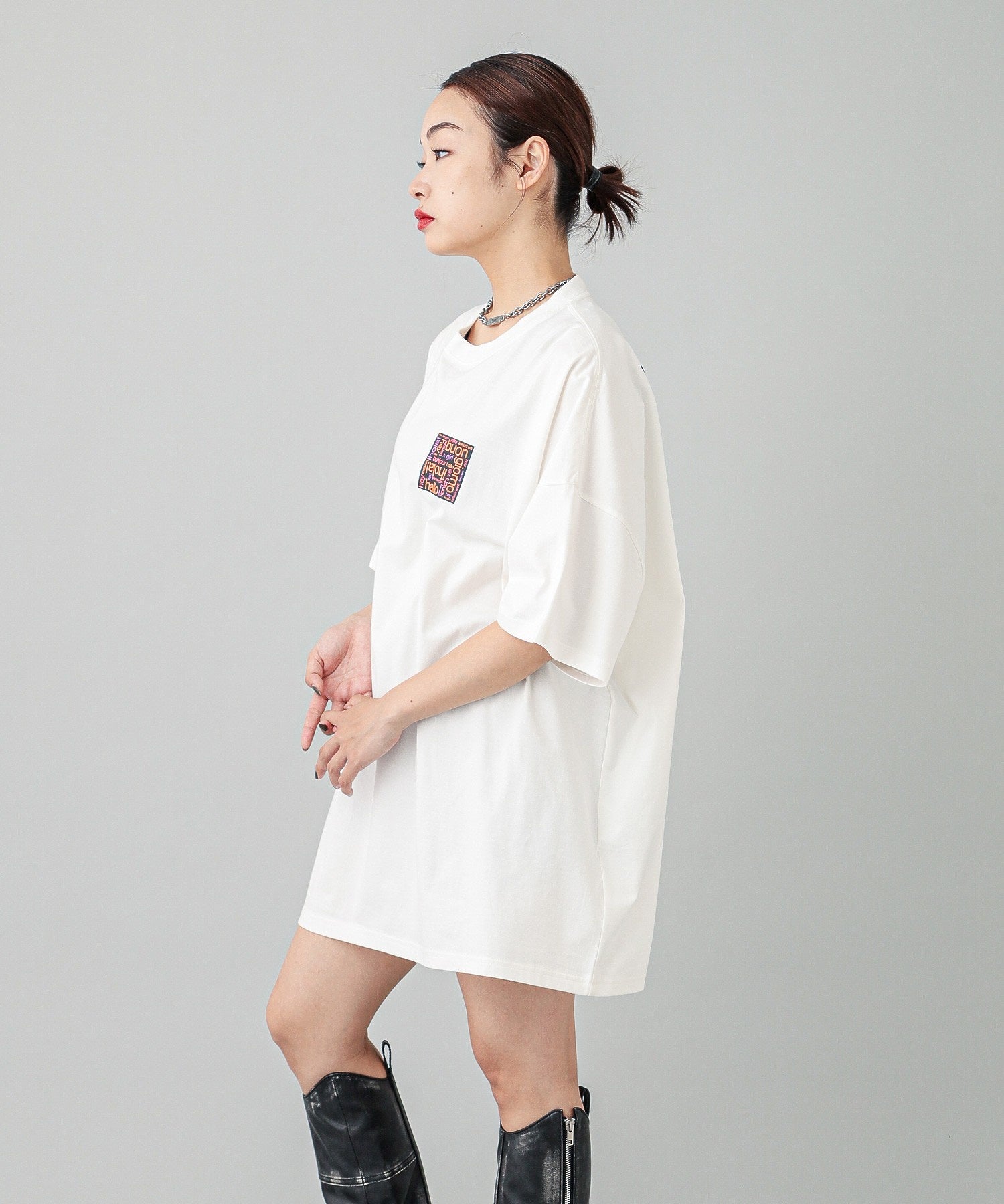 BONJOUR LOGO S/S BIG TEE DRESS