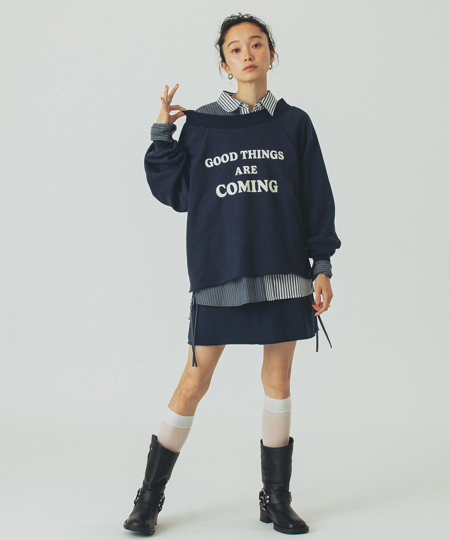 model:161cm 着用サイズ:ONE SIZE