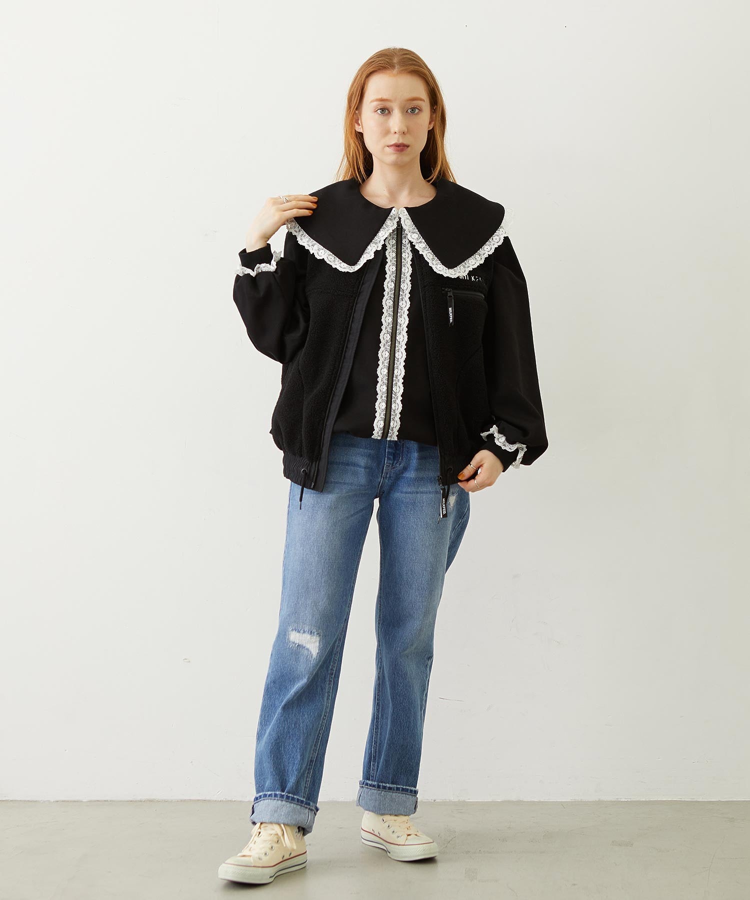 BIG COLLAR LACE JACKET