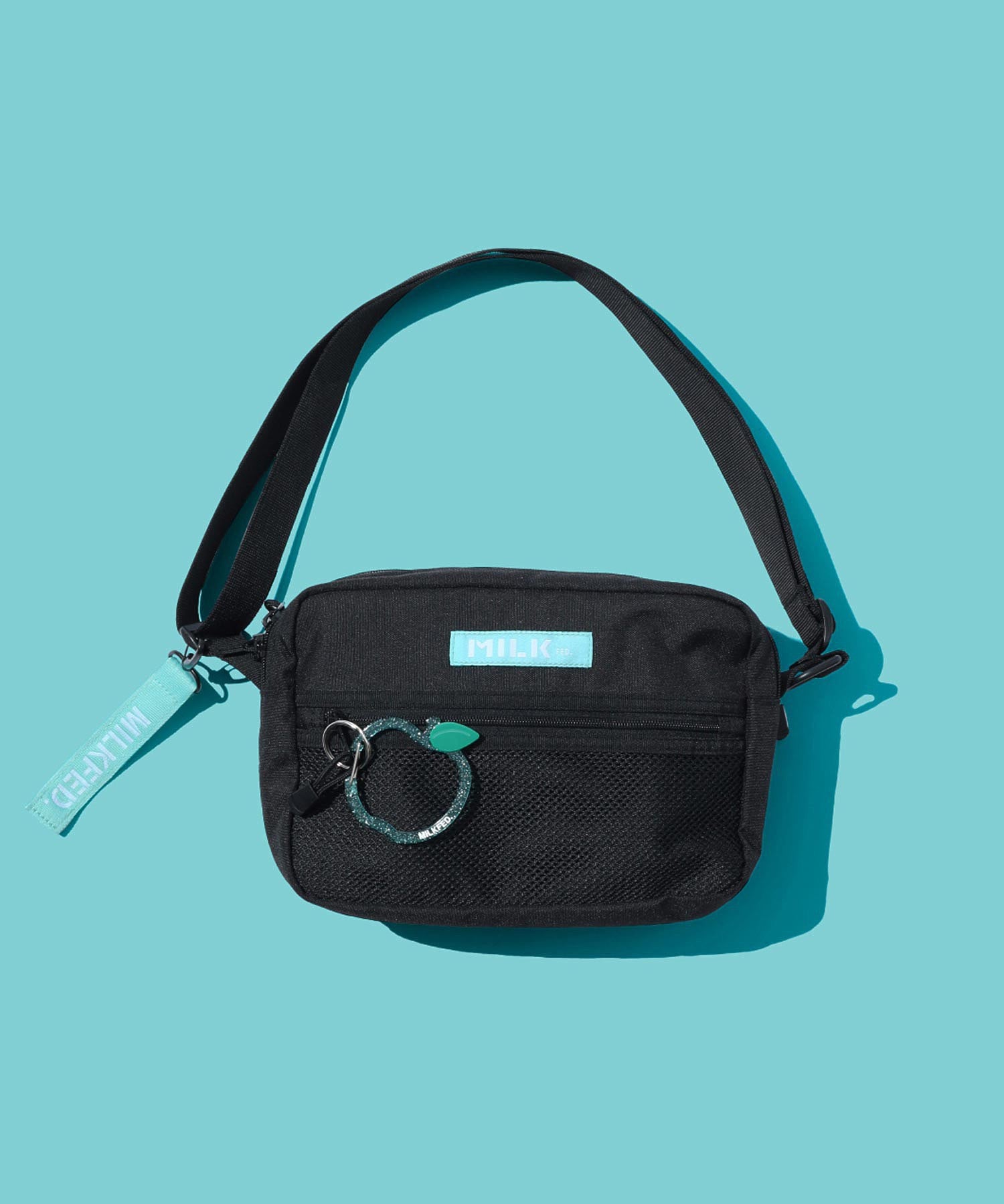 SHOULDER WIDE BAG MESH POCKET LtGREEN