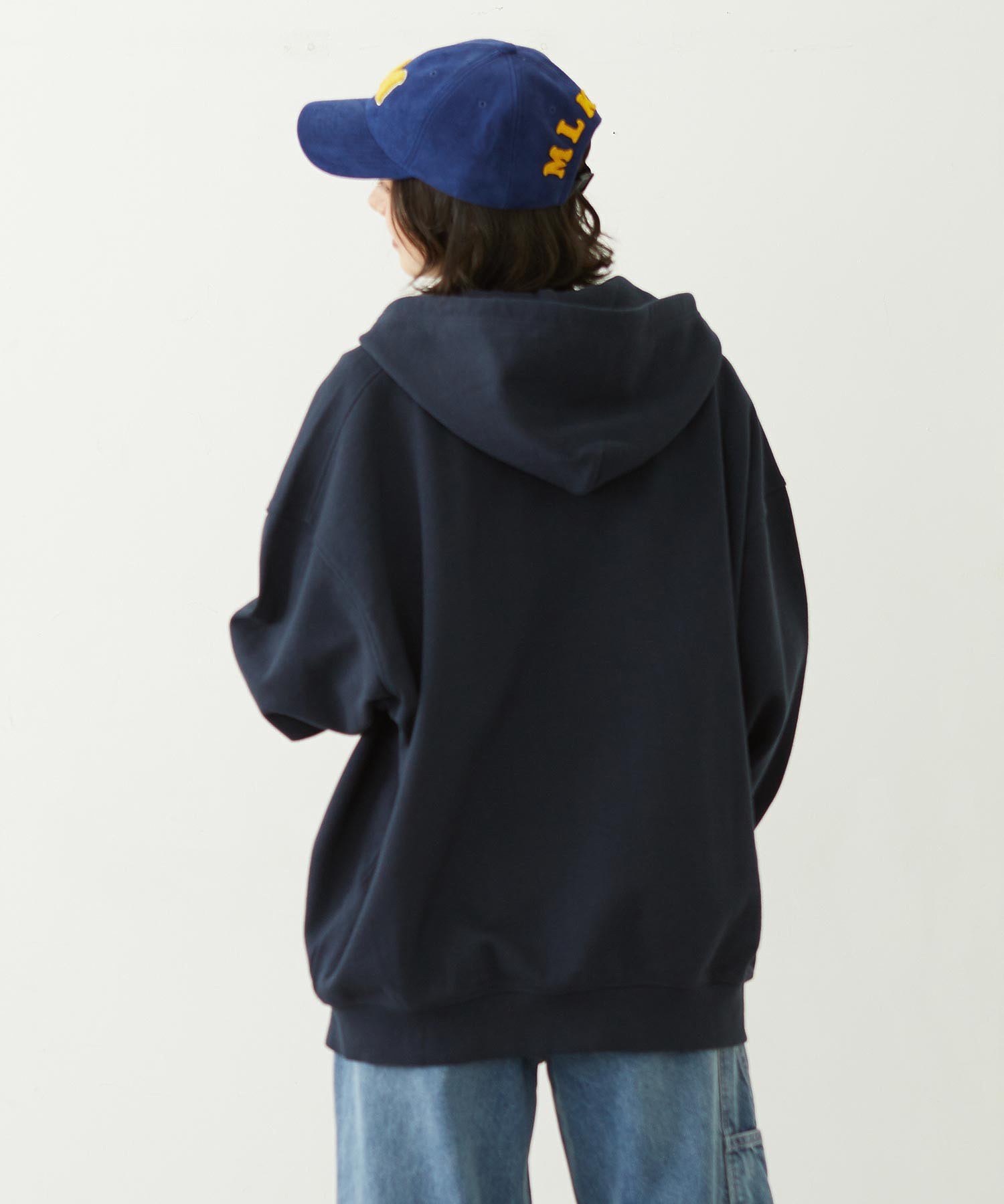 COLLEGE LOGO PATCH ZIP UP HOODIE