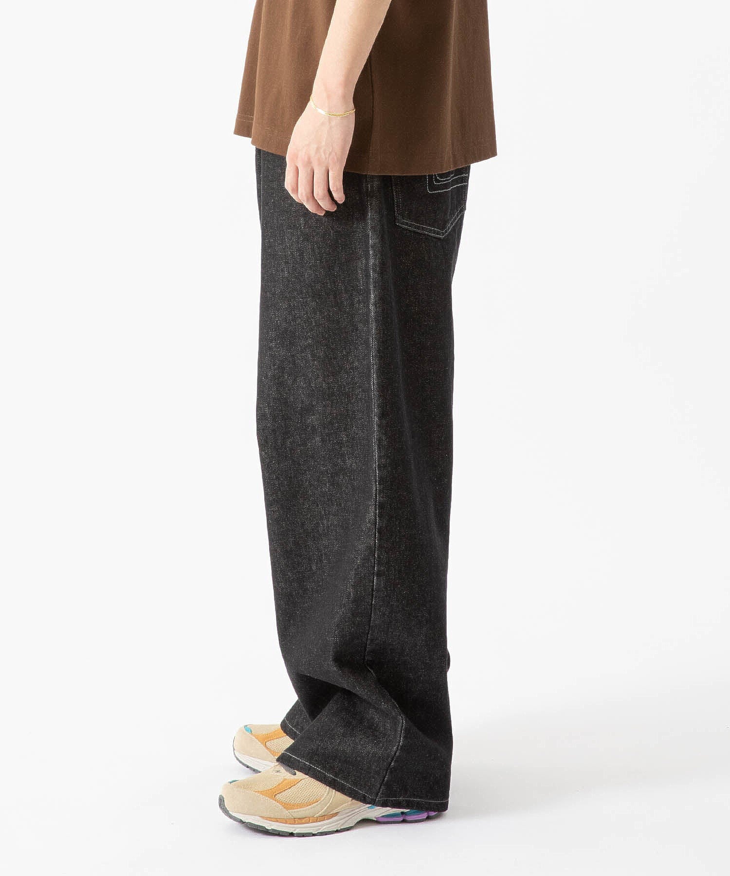 LA STITCH WIDE LEG DENIM PANTS