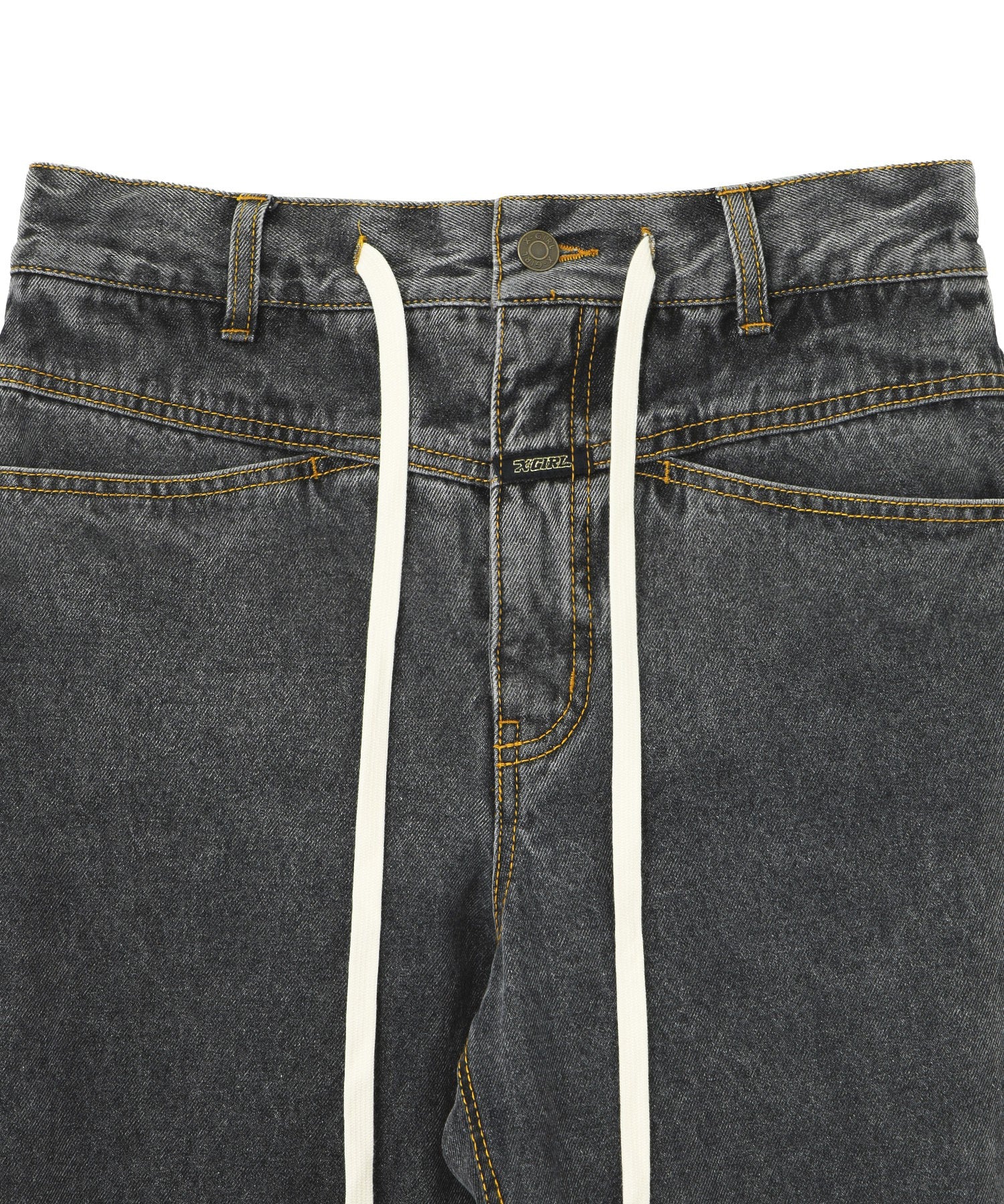DRAWSTRING DENIM PANTS