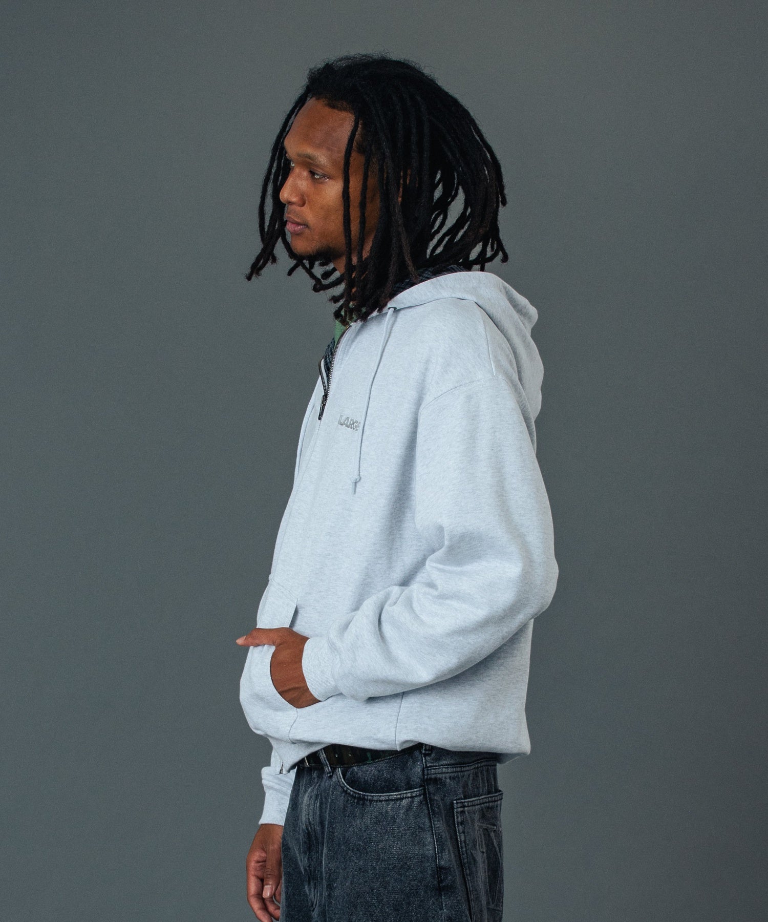 REVERSIBLE ZIP UP HOODED SWEATSHIRT