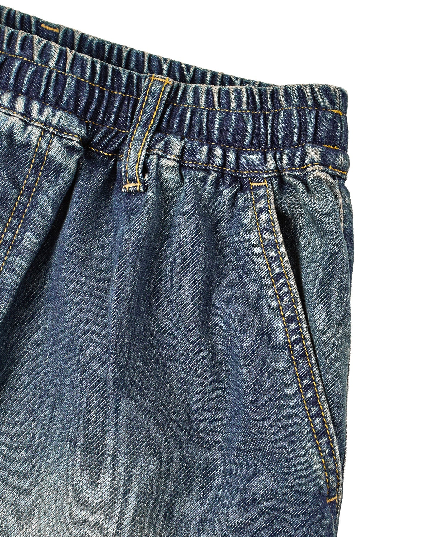 FADED 2WAY WIDE LEG DENIM CARGO PANTS