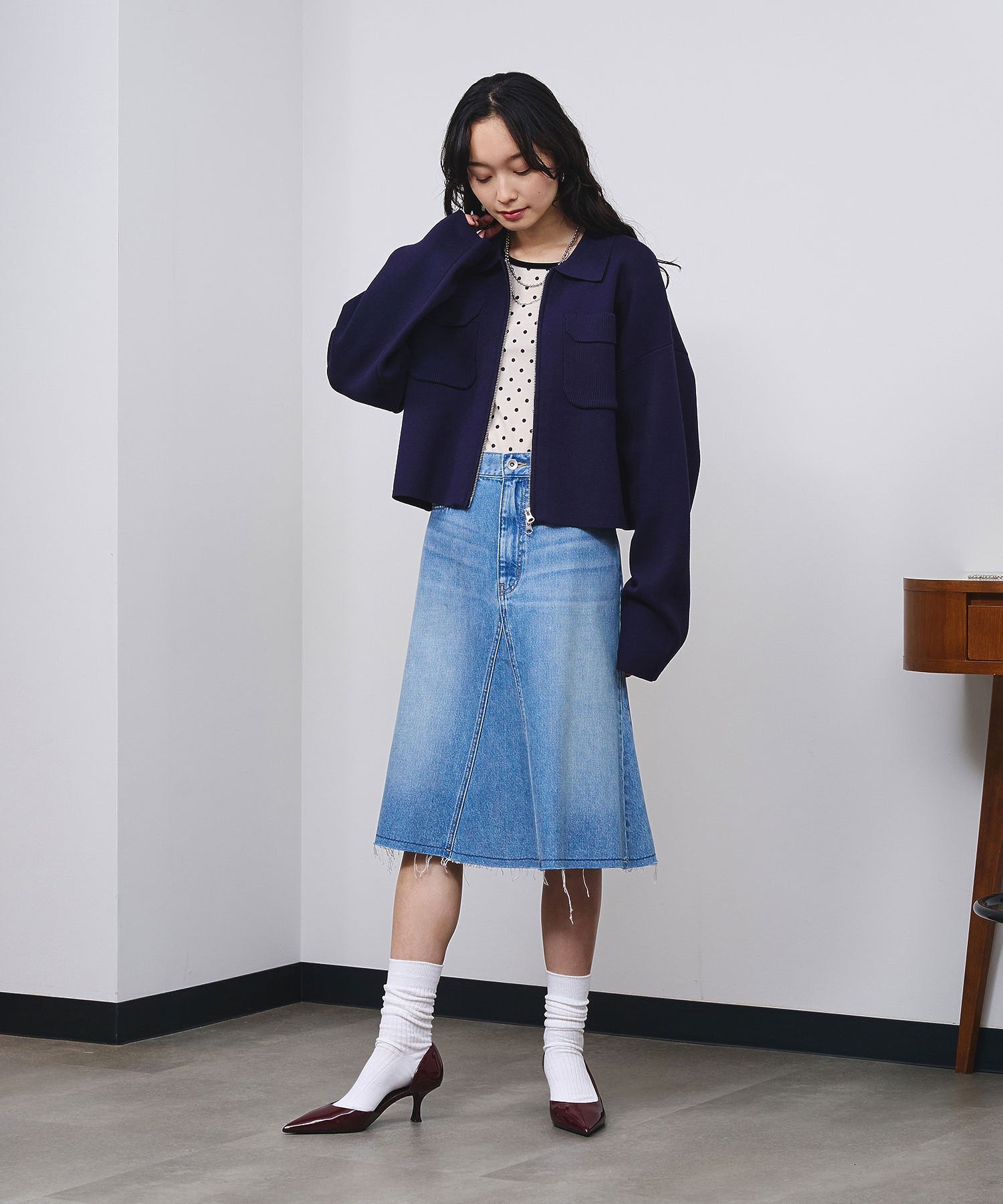POCKET ZIP CARDIGAN