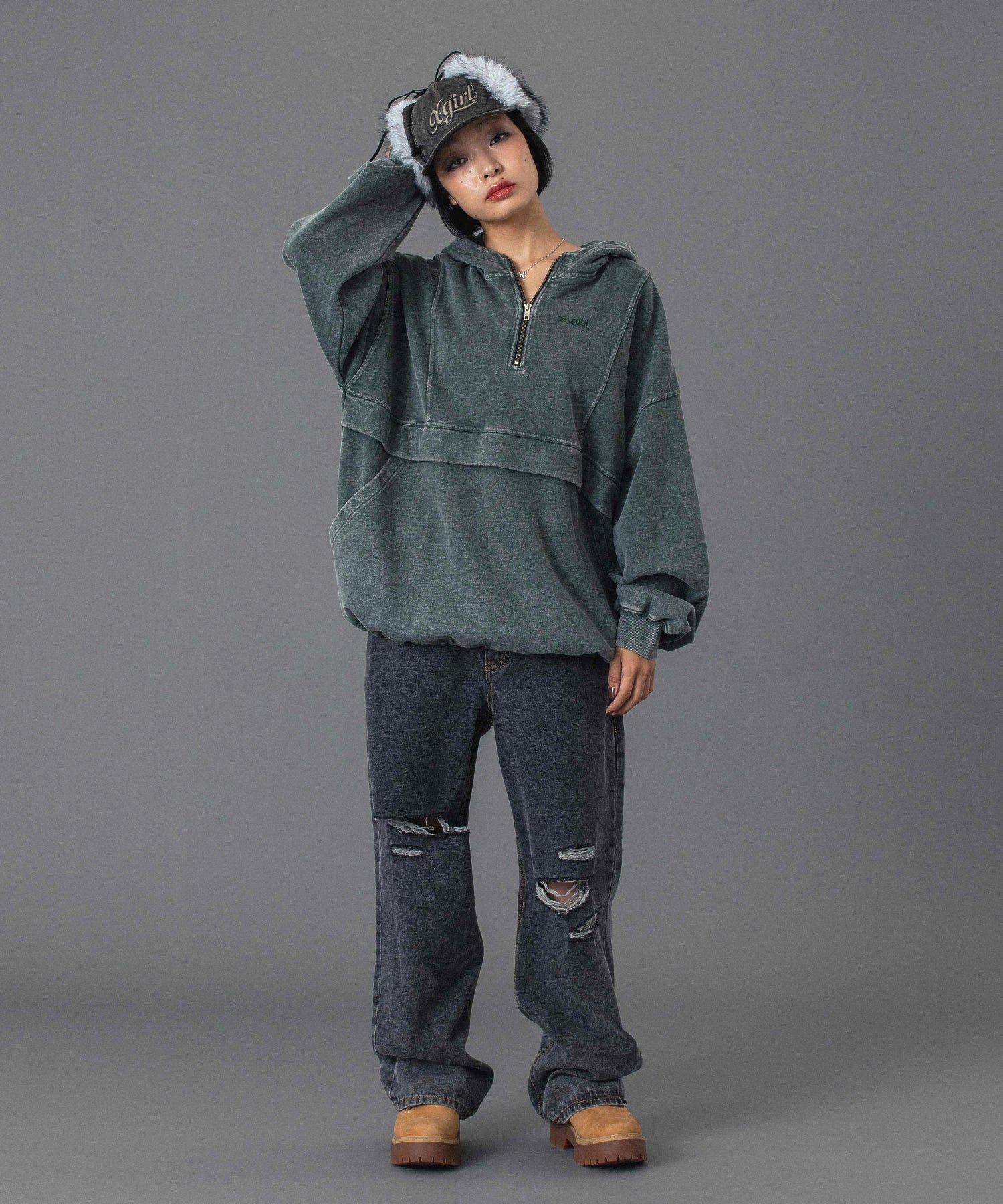 DRAWSTRING DENIM PANTS