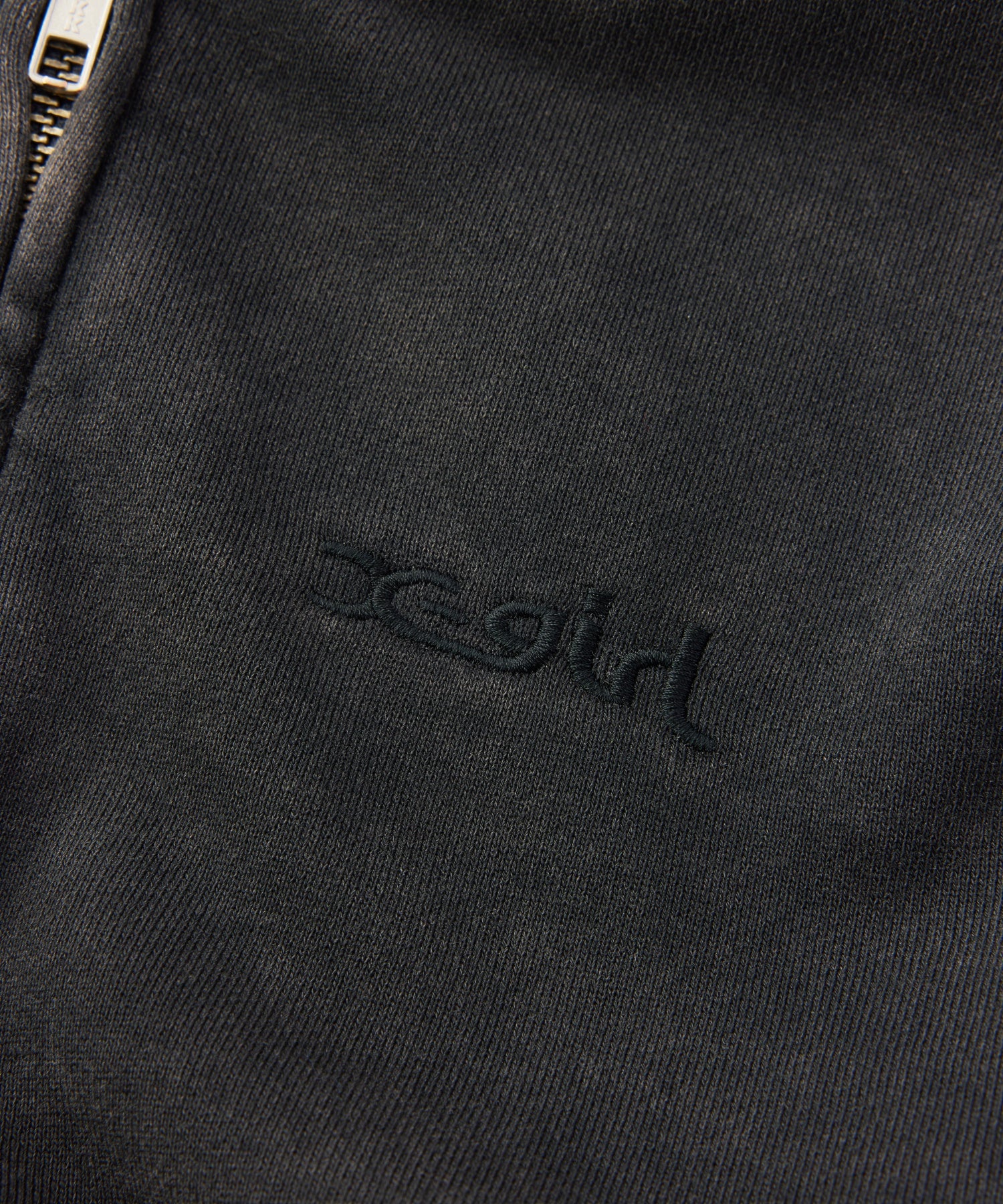 FADED CUT OFF COMPACT ZIP UP SWEWAT HOODIE