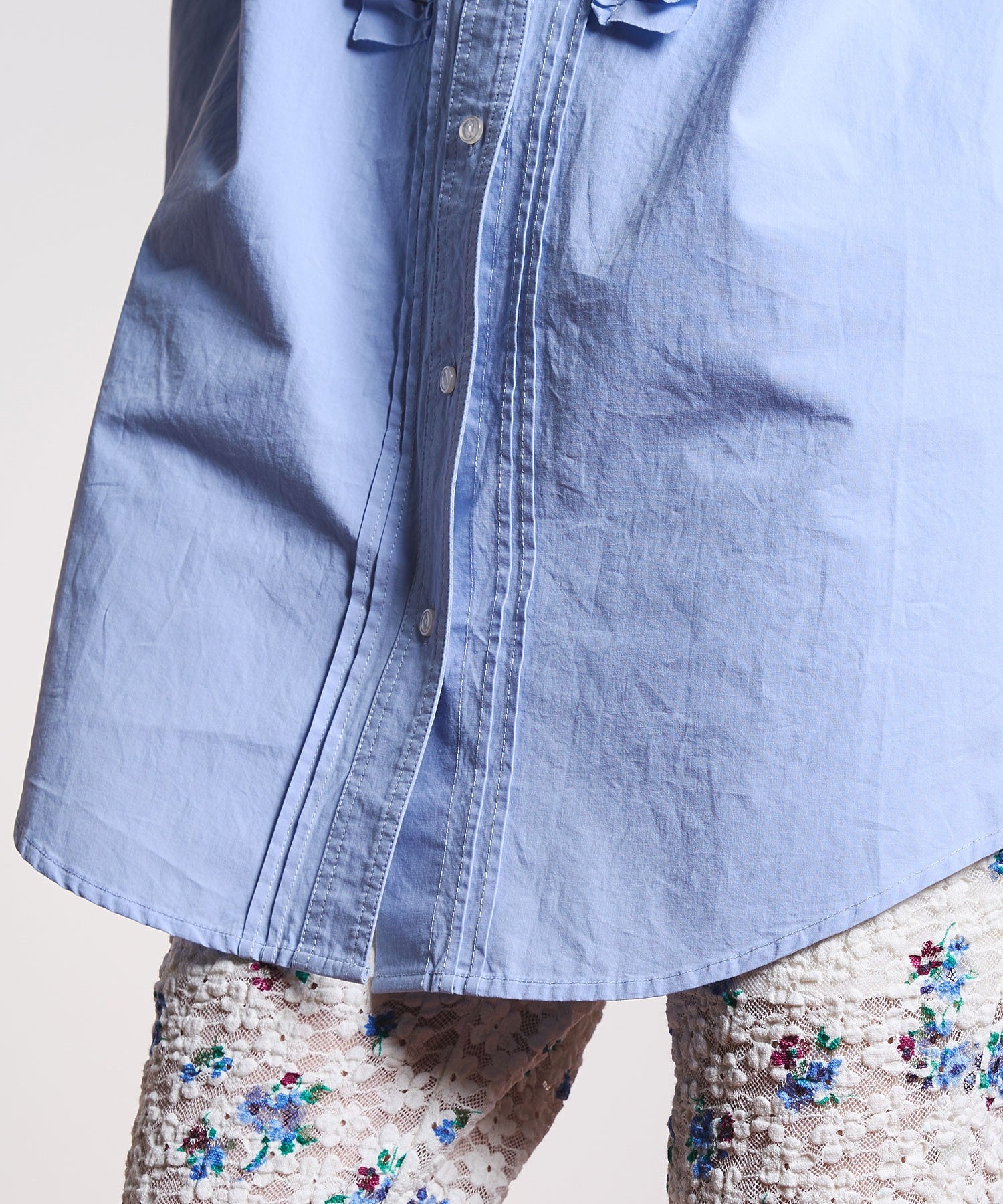 CREOLME/COTTON FRILL SHIRT