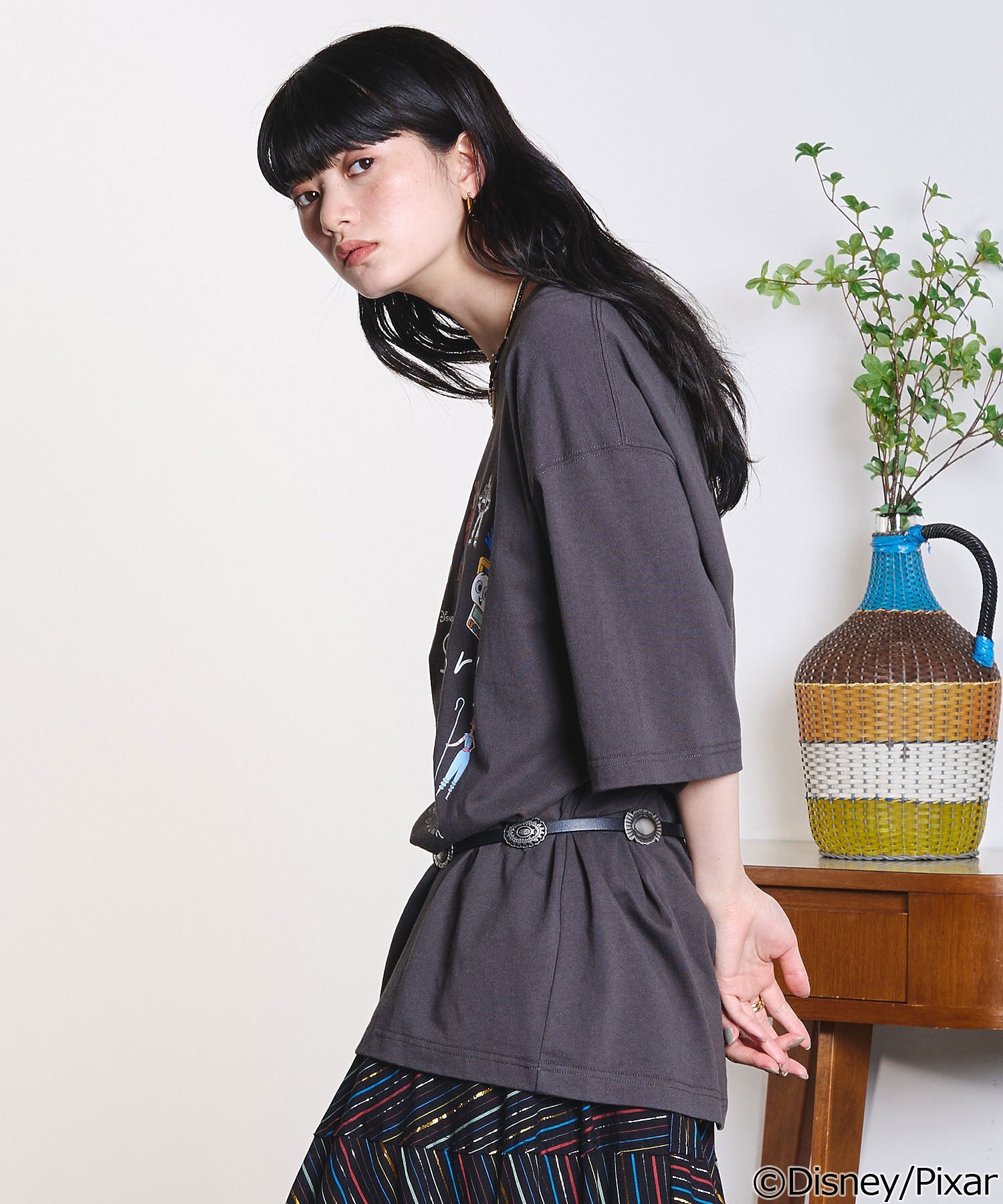 model:163cm 着用サイズ:L