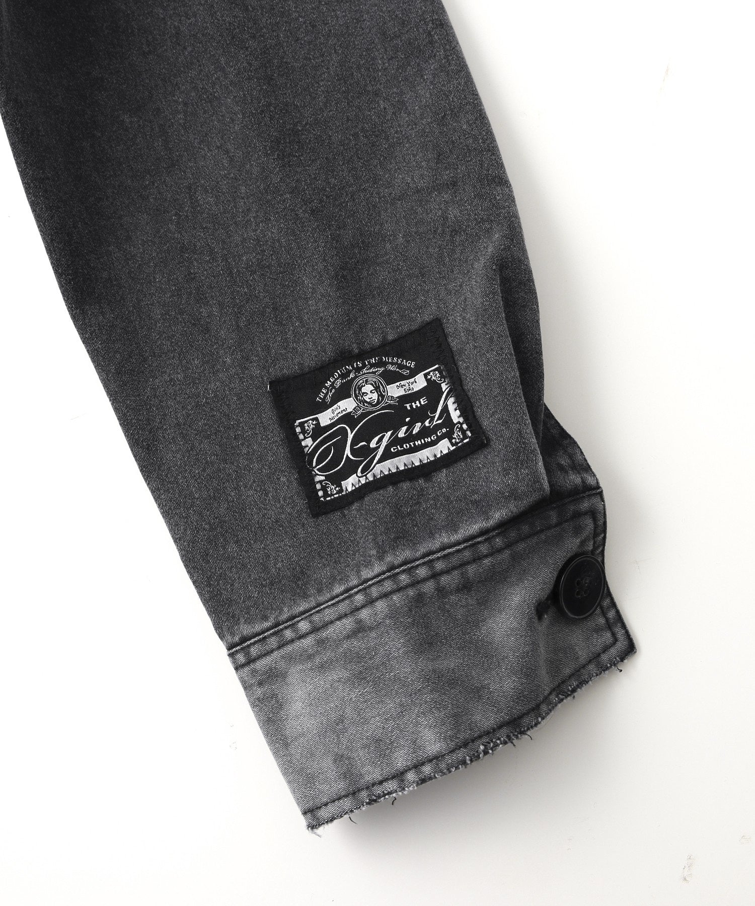 FADED STAND COLLAR LONG COAT