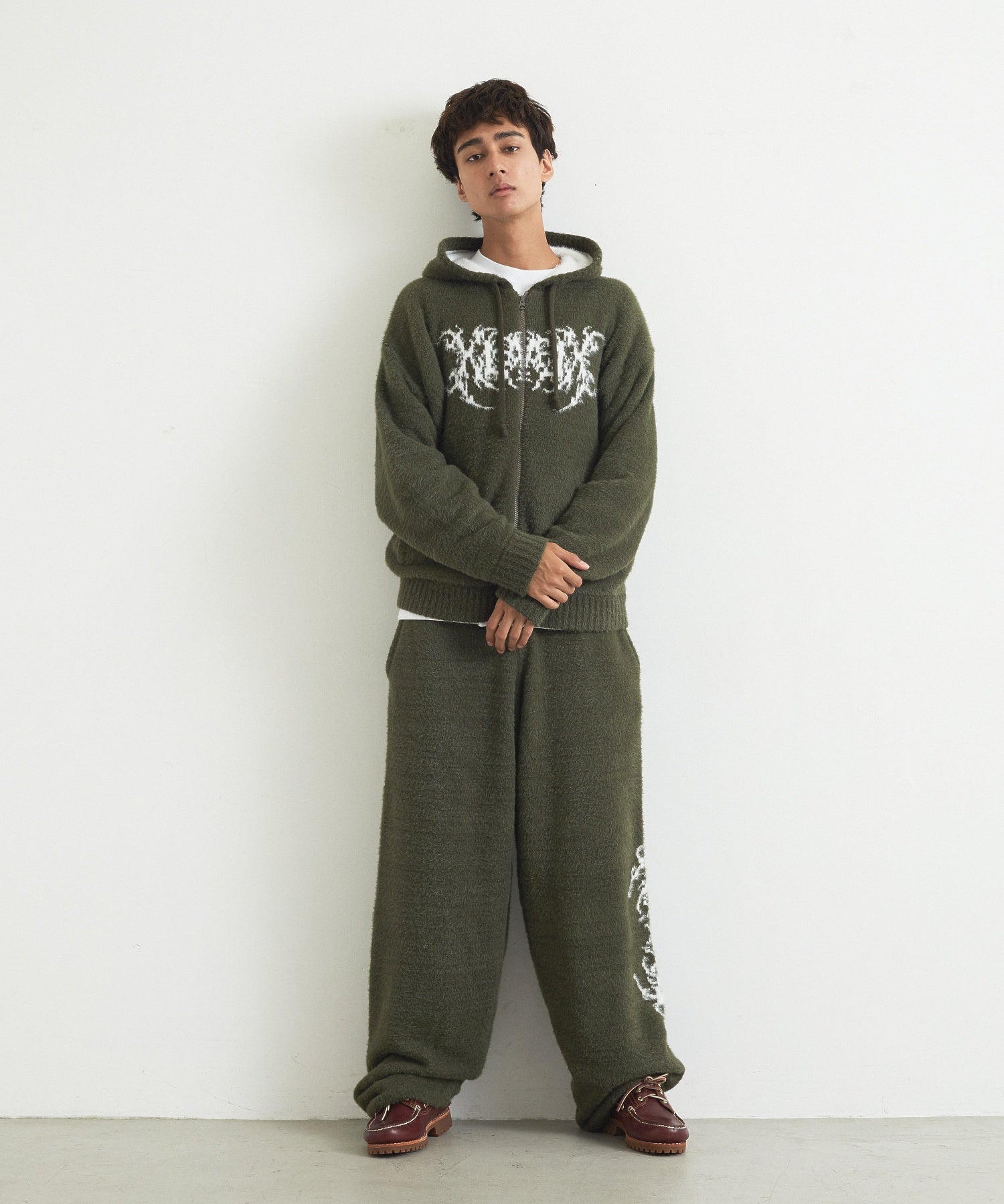 JACQUARD HOODED SWEATER