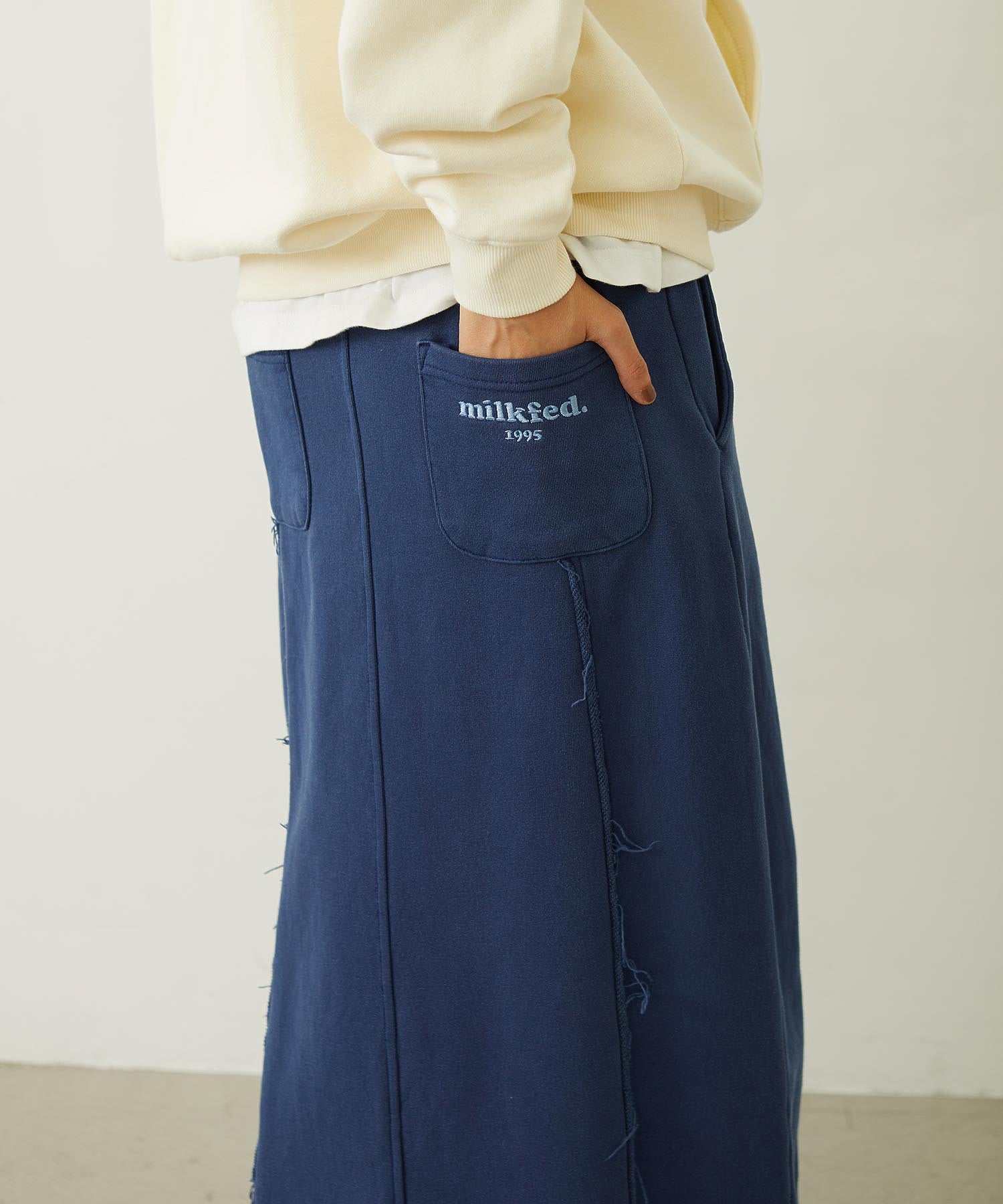 FADED SWEAT LONG SKIRT