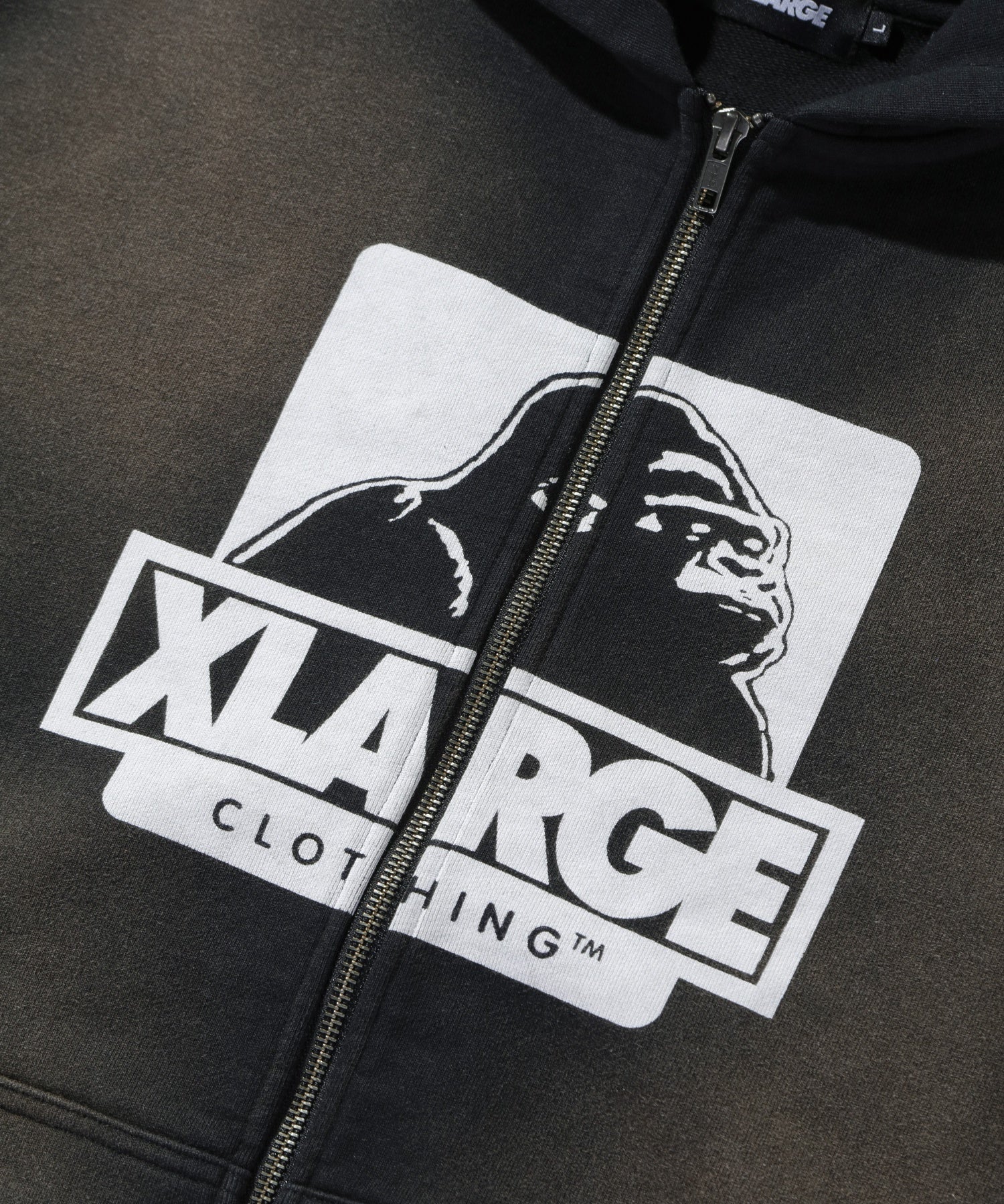 DISCHARGE PRINTED OG ZIP HOODED SWEATSHIRT