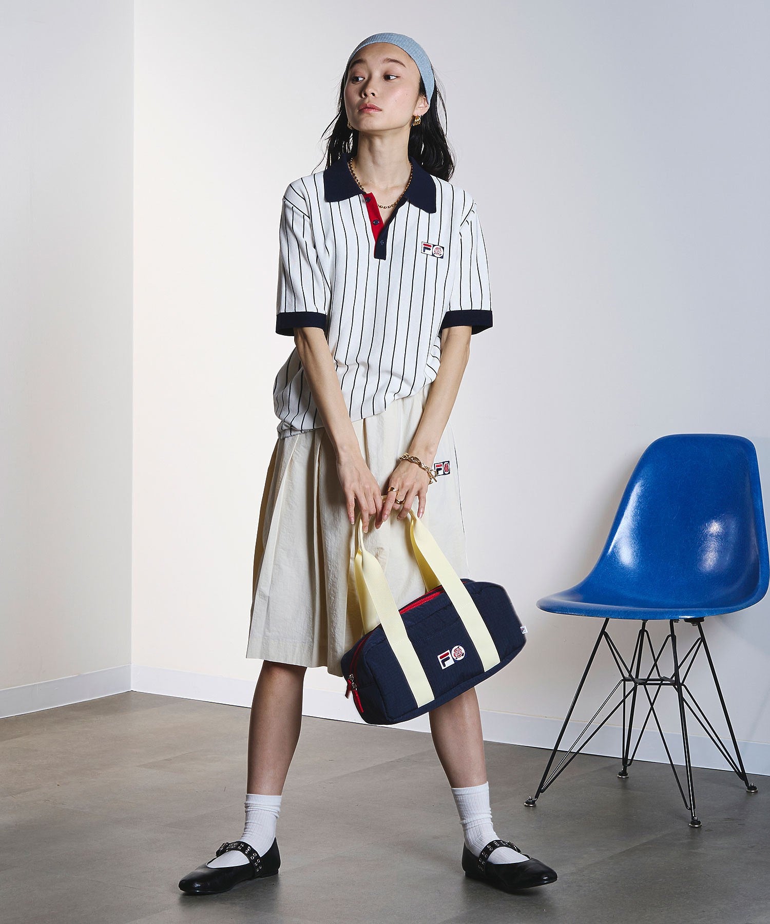 【ROSE BUD別注】FILA×ROSE BUD BI-COLOR BOSTON BAG