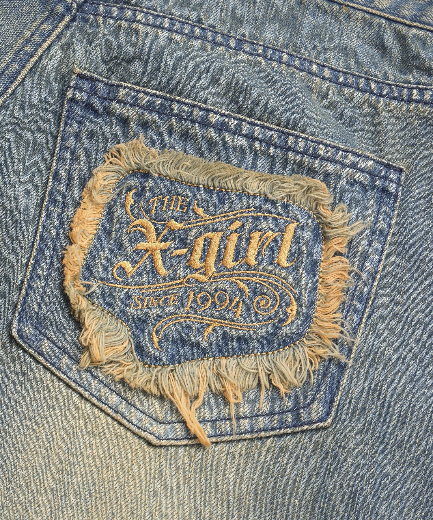 LOGO POCKET LOOSE DENIM PANTS