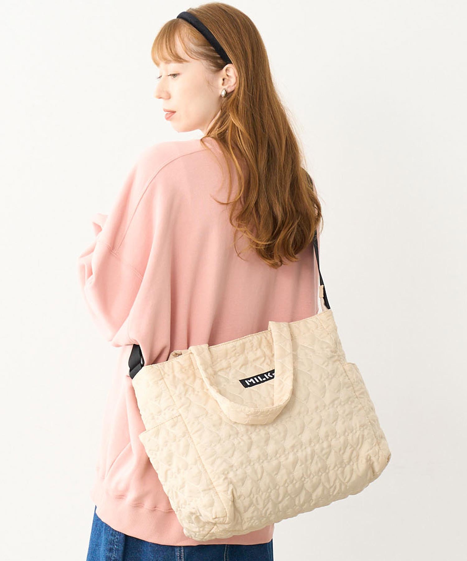 HEART QUILTED ２WAY TOTE