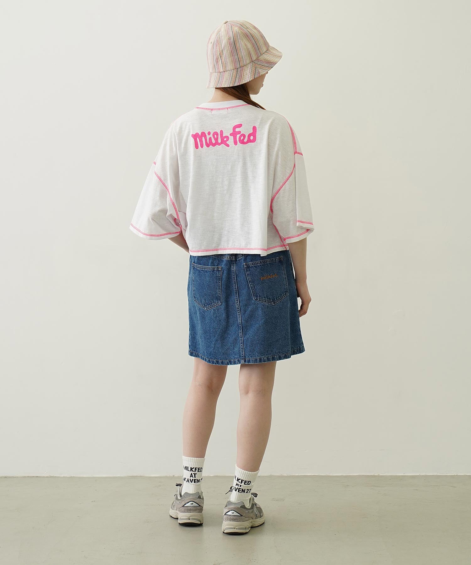 COLOR STITCH WIDE S/S TOP