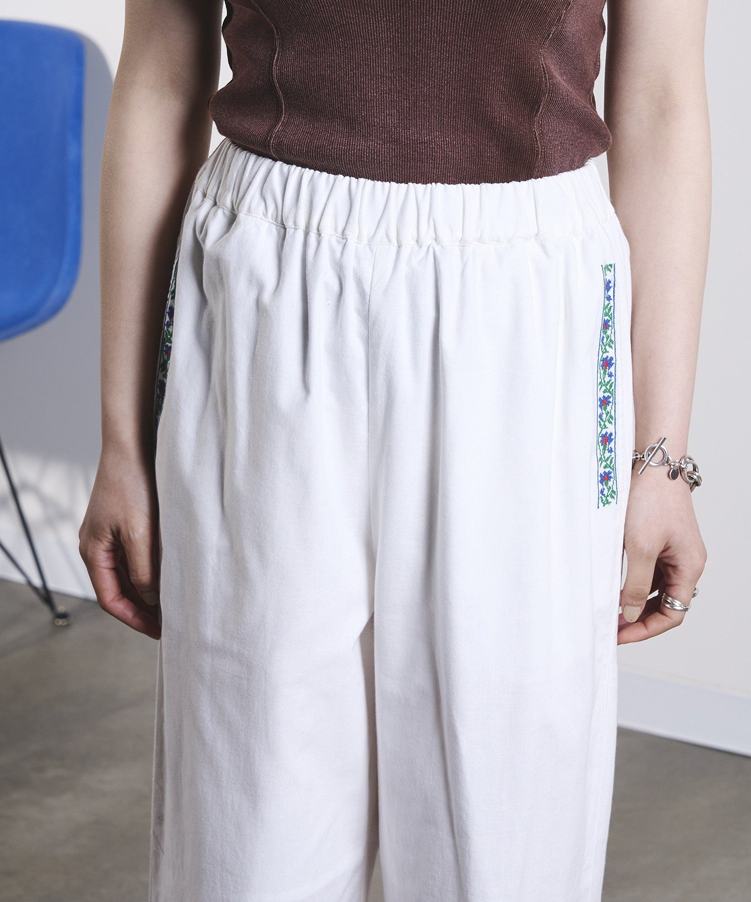 EMBROIDERY RIBBON PANTS
