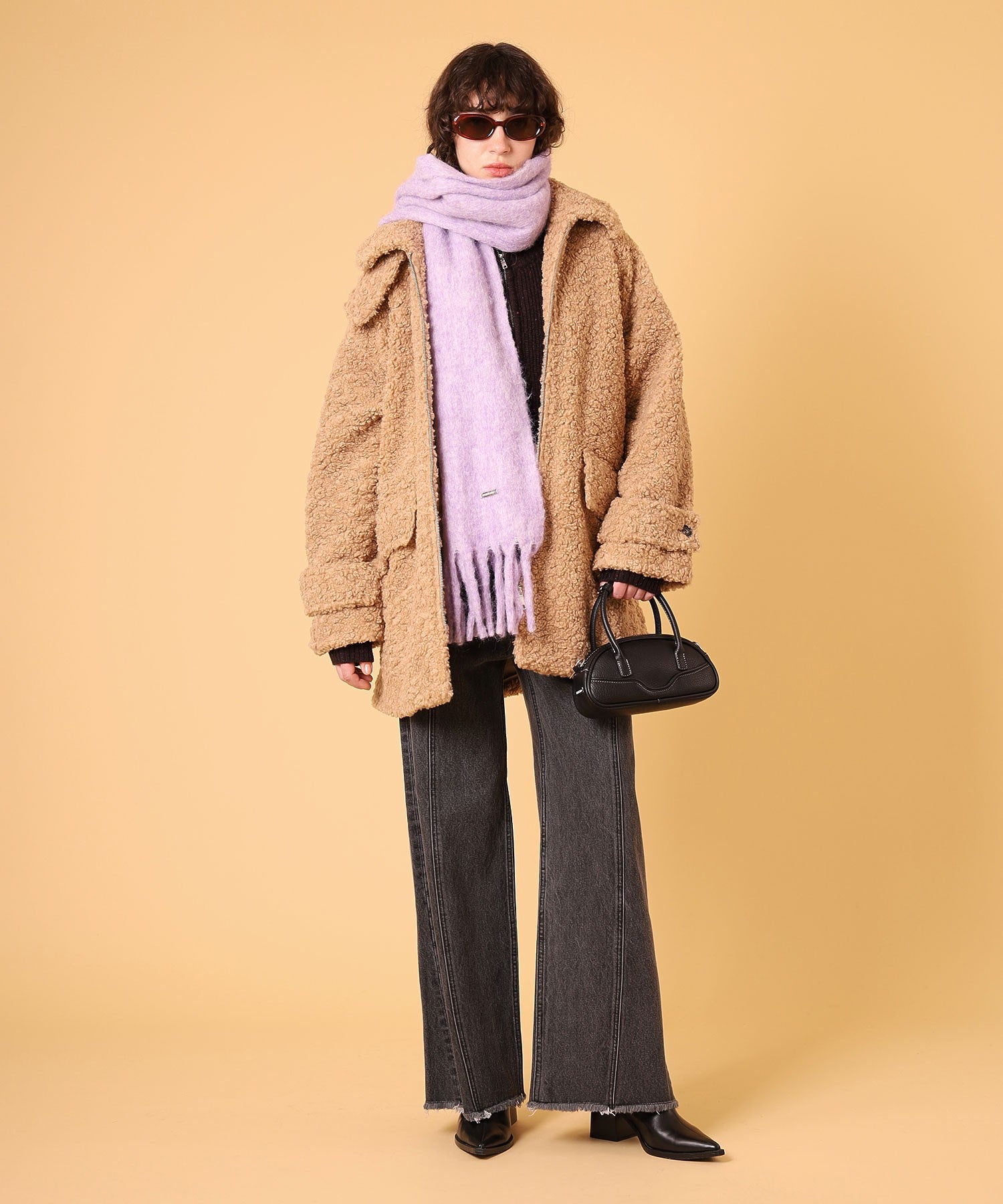 ボアハーフコート