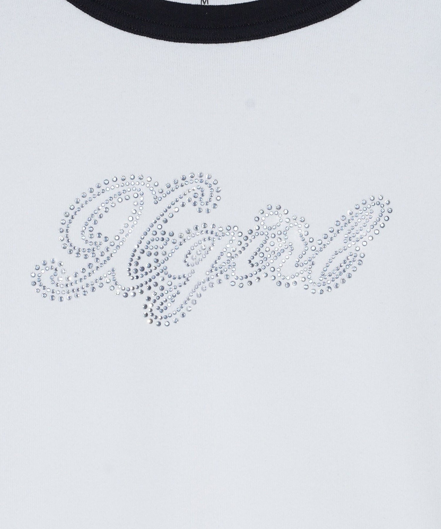 RHINESTONE SCRIPT LOGO L/S RAGLAN BABY TEE