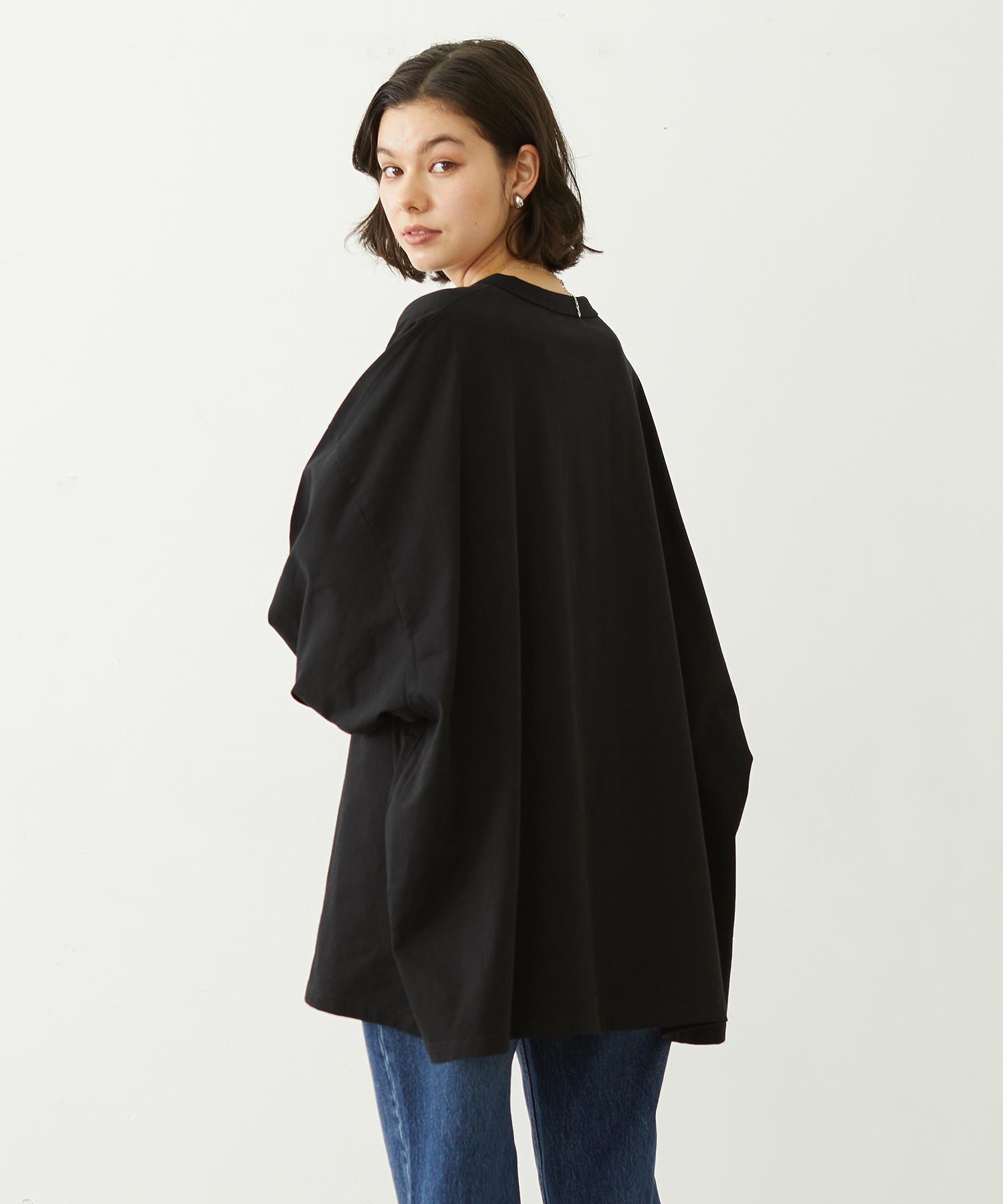 HENLEY NECK BIG L/S TOP