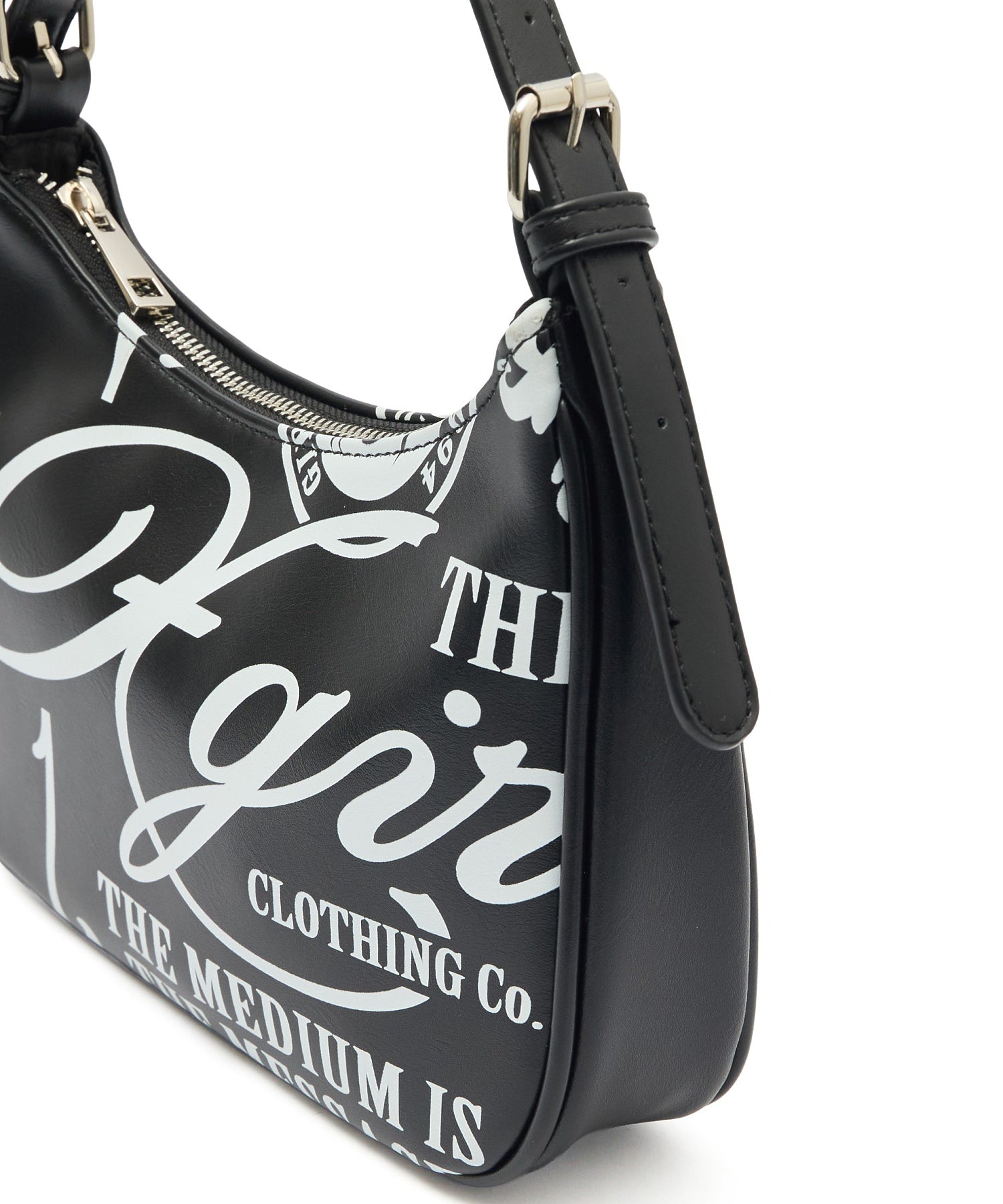 FAUX LEATHER FACE HANDBAG