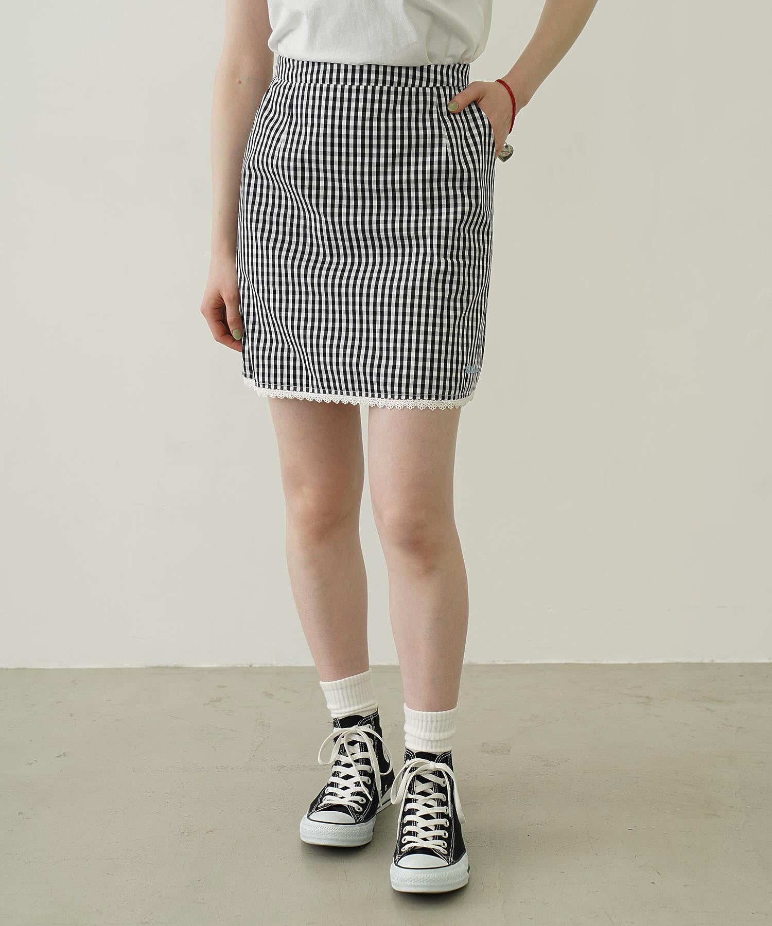 GINGHAM MINI SKIRT