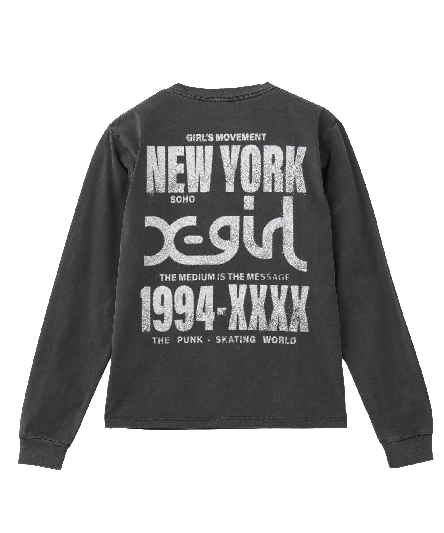 PIGMENT DYED BIG SPRAY LOGO L/S TEE