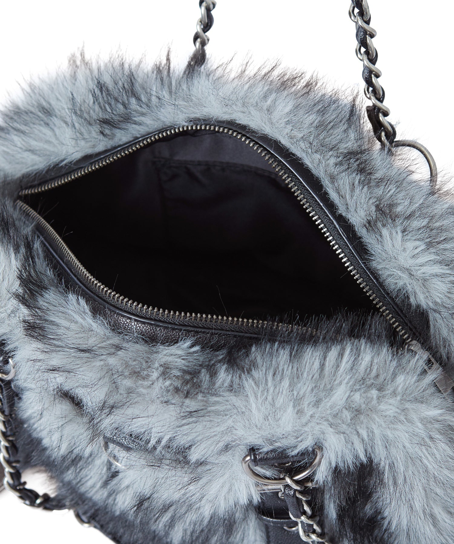 FAUX FUR CHAIN BAG