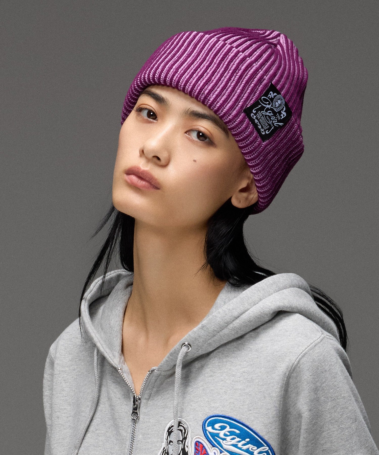 BICOLOR RIB CUFF BEANIE