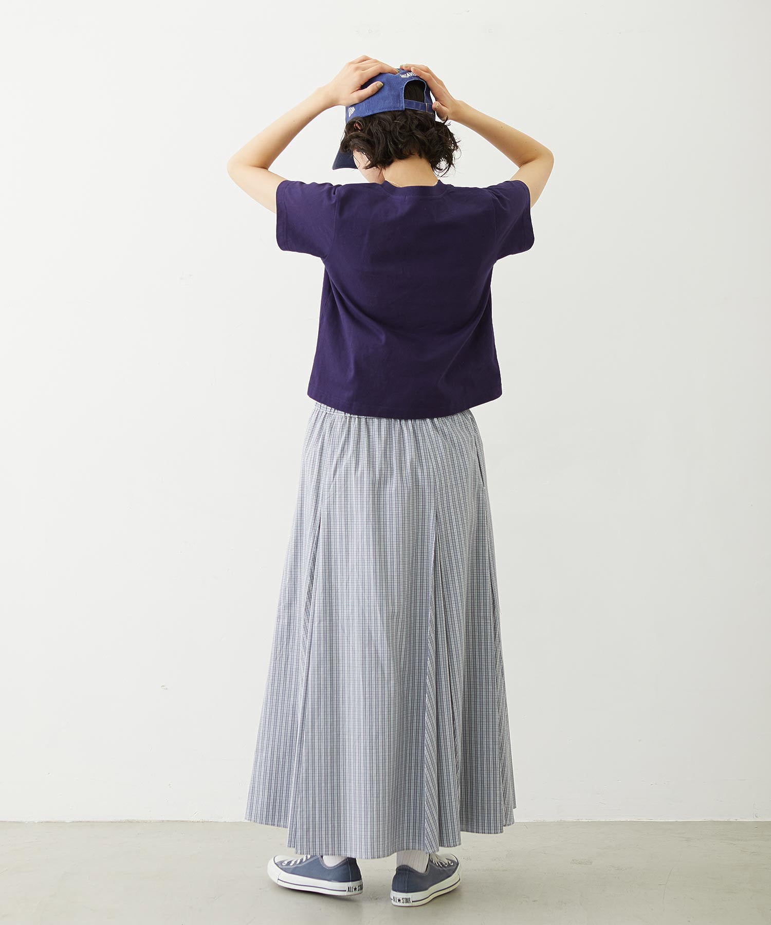 PLAID PATTERN LONG SKIRT