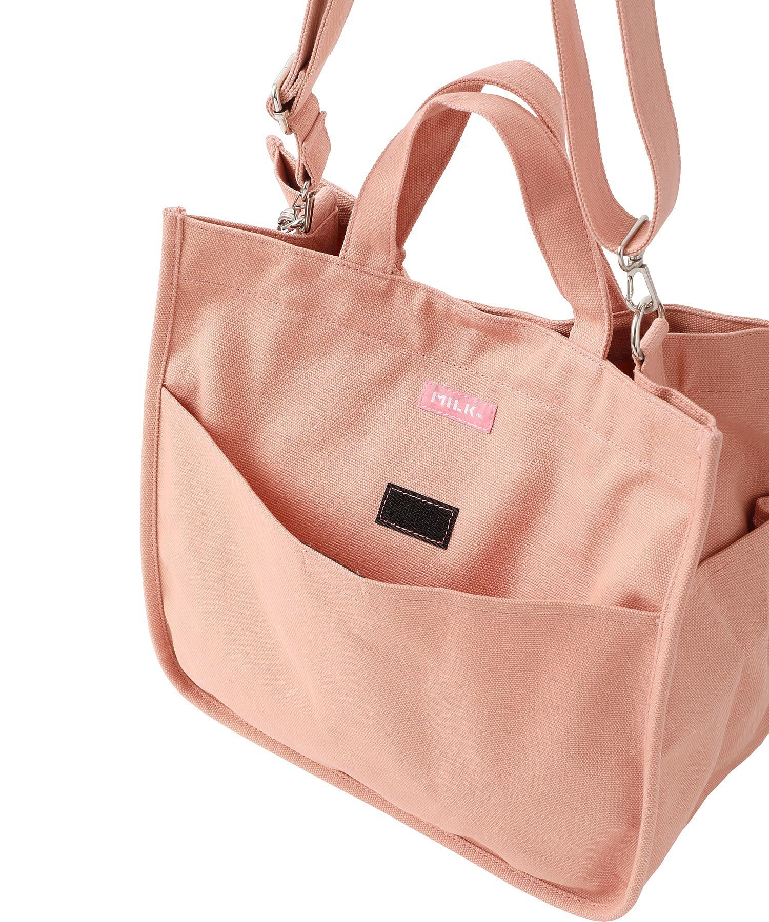 EMBROIDERED BAR SHOULDER BAG W/STRAP MILKFED.
