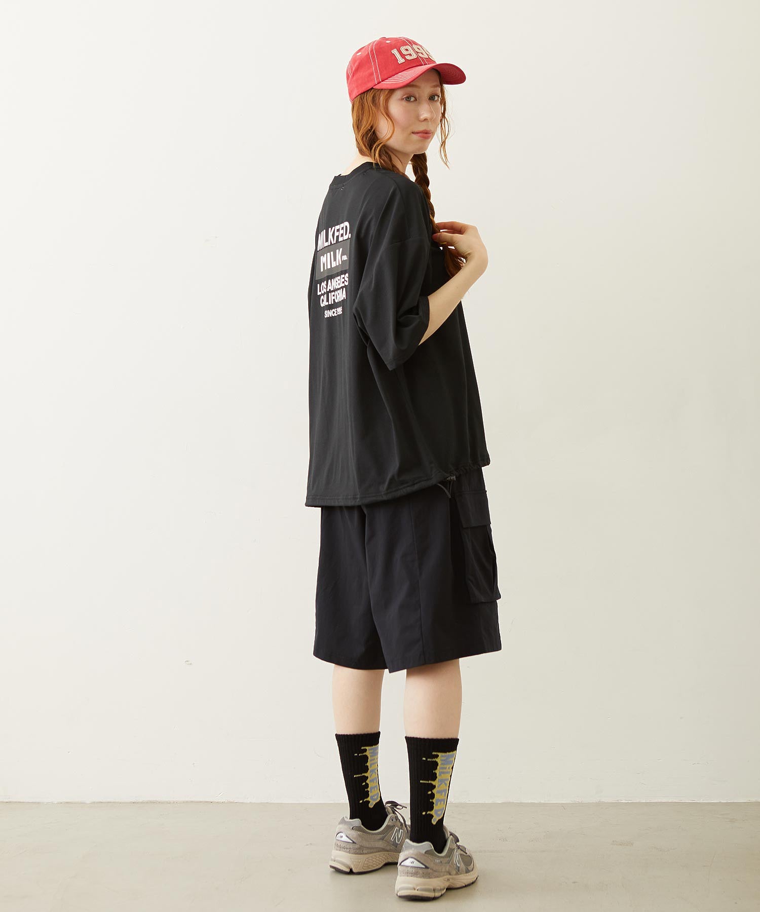 MILKFED. DRAWSTRING BIG S/S TEE