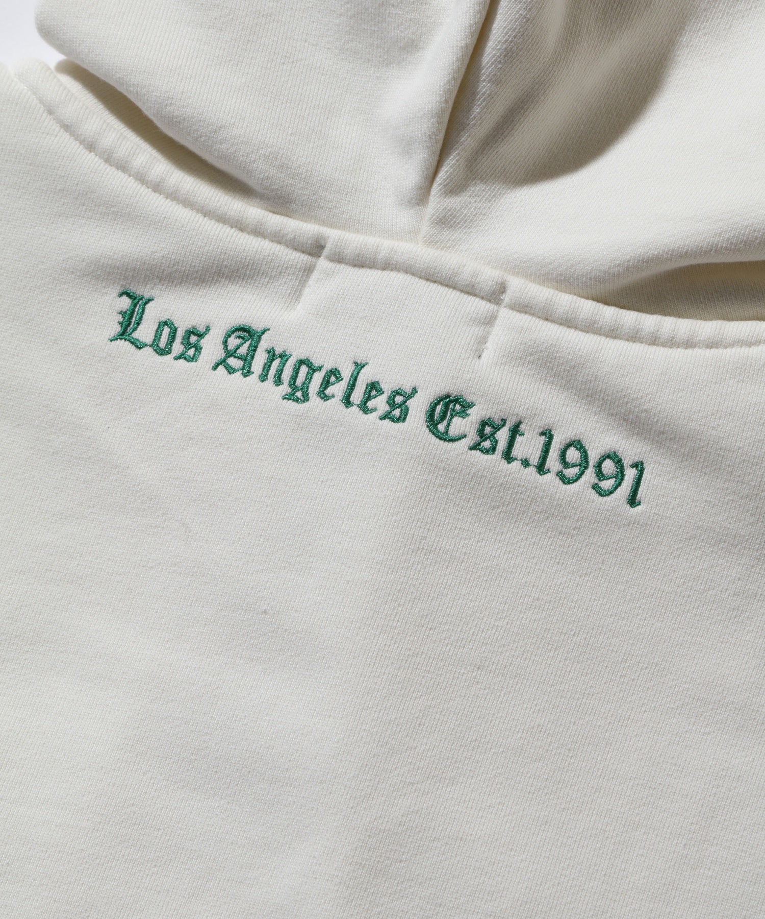 PATCHED THERMAL ZIP UP HOODED SWEATSHIRT