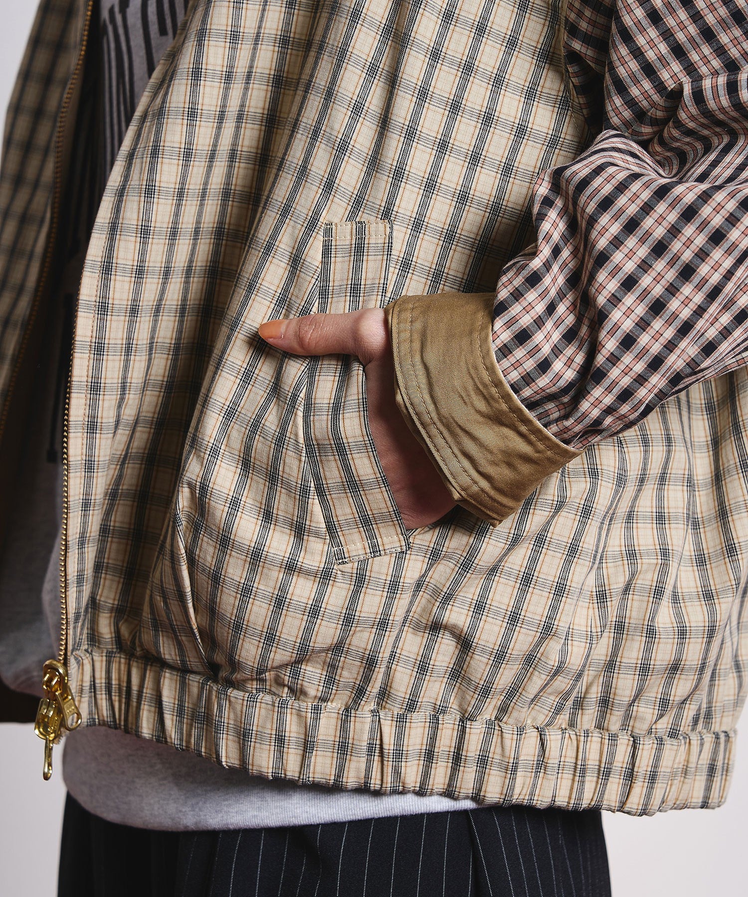 CREOLME/REVERSIBLE CHECK JACKET