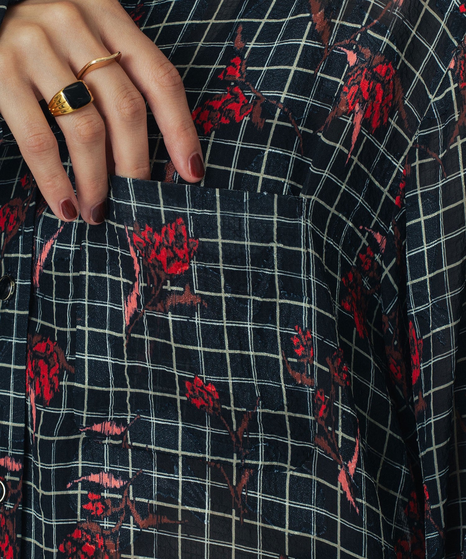 CREOLME/FLOWER PRINT SHIRT