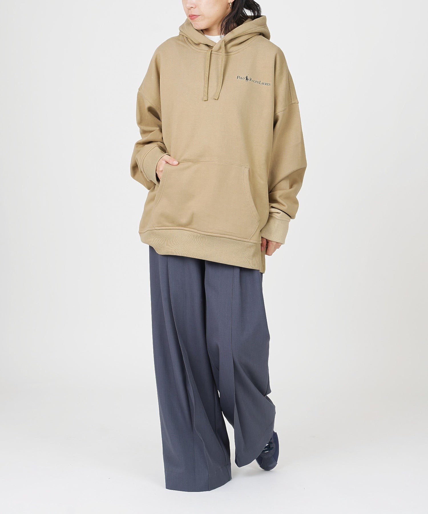 model:身長：156cm 着用サイズ：Lサイズ