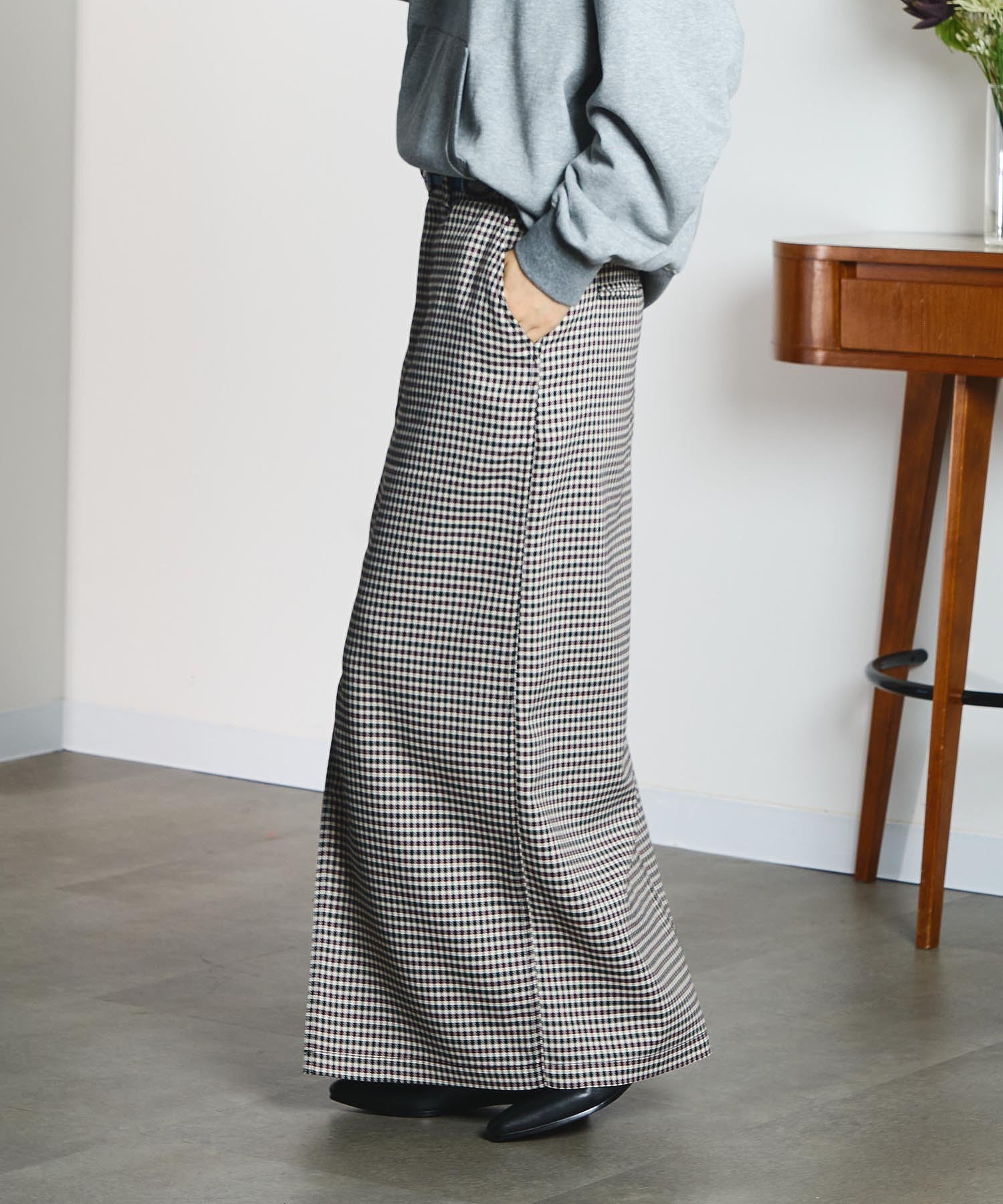 CREOLME/CHECK PENCIL SKIRT