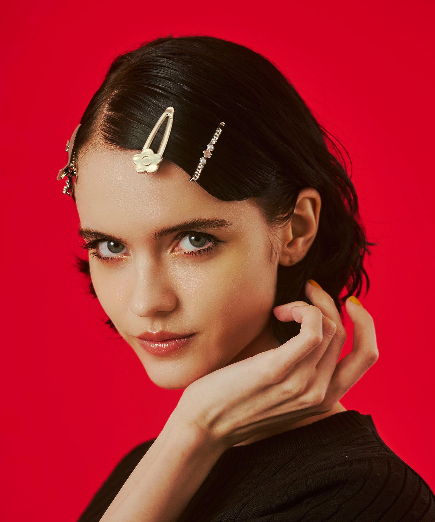 MARY QUANT/METAL CHAIN HAIR PIN SET