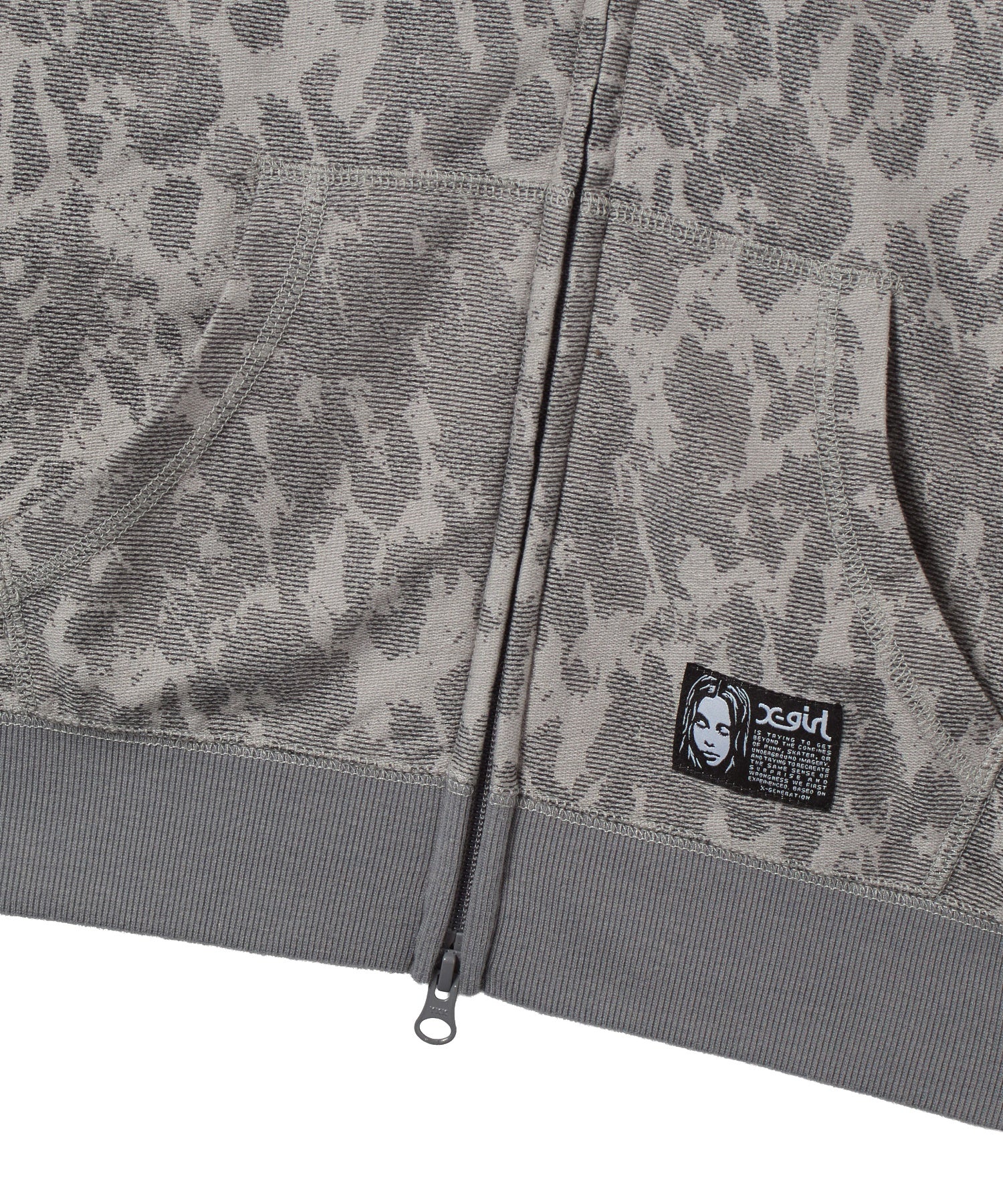 LEOPARD COMPACT ZIP UP HOODIE