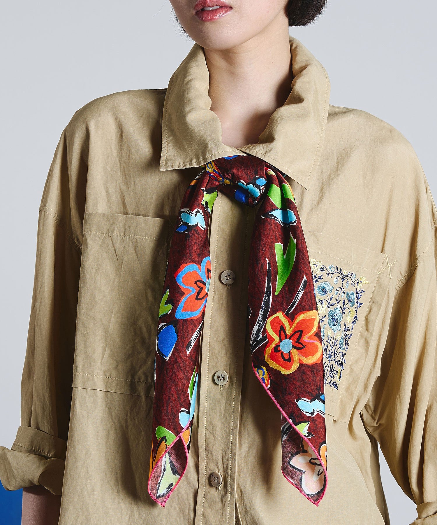 mici/PRINT SCARF
