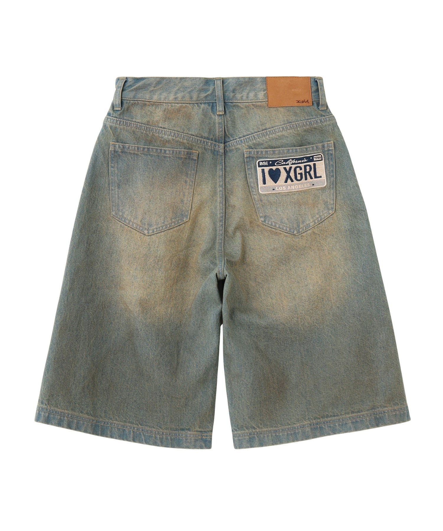 WAXED DENIM SHORTS