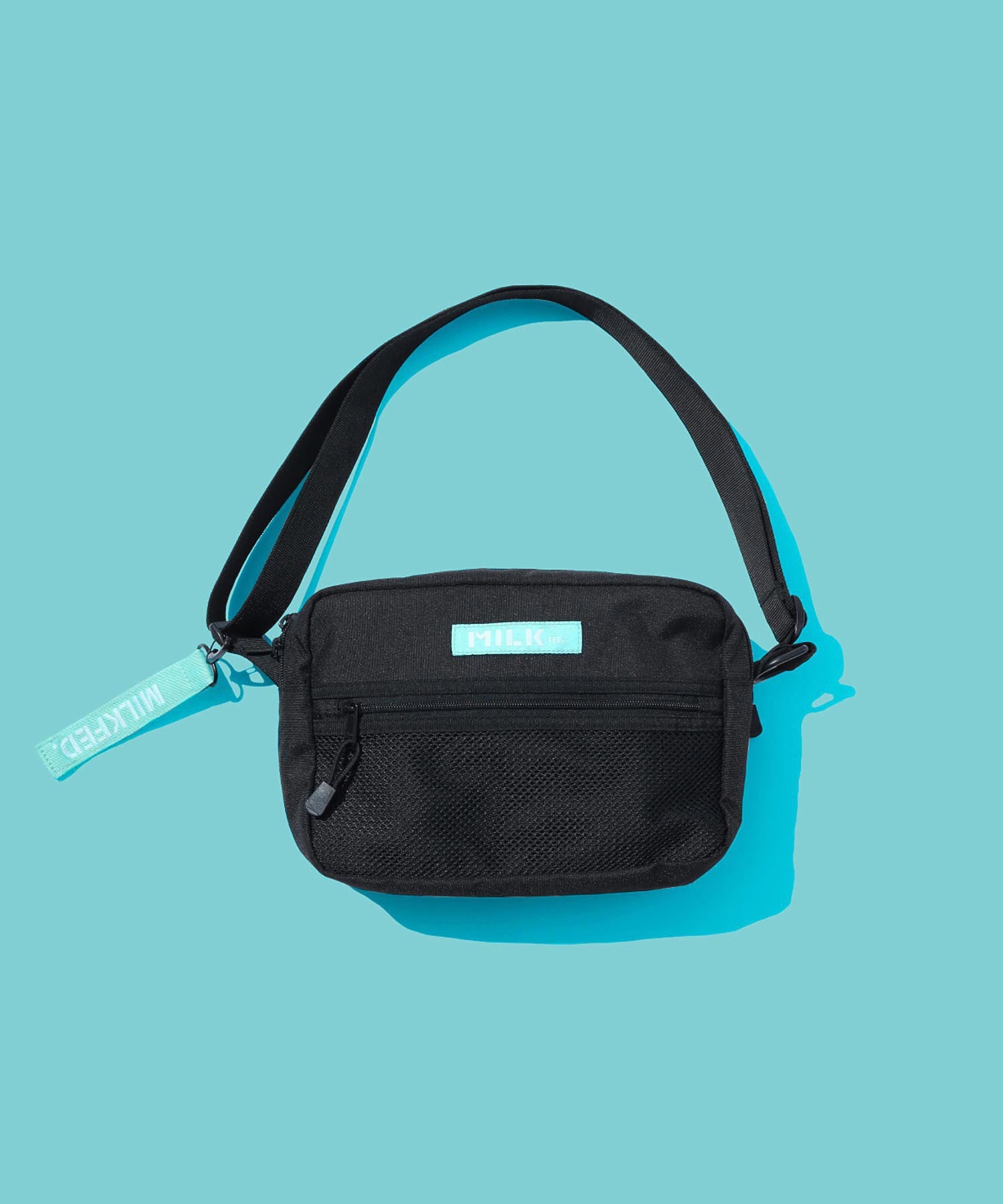 SHOULDER WIDE BAG MESH POCKET LtGREEN