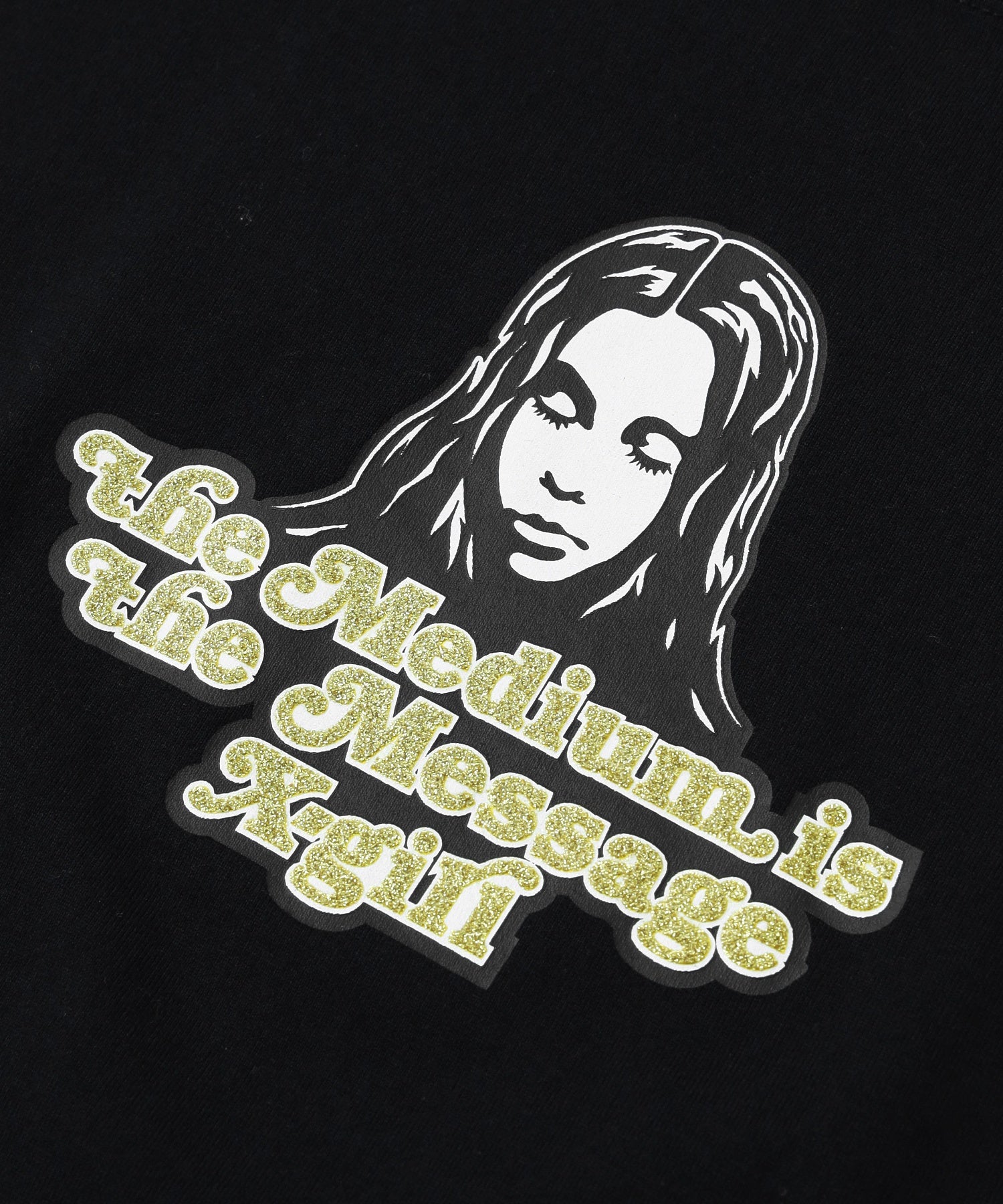 GLITTER LOGO AND FACE S/S BABY TEE