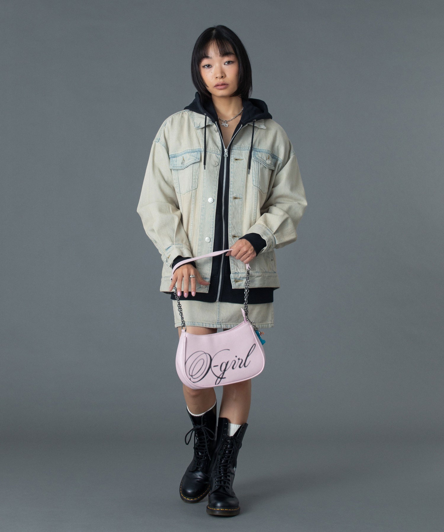 CURSIVE LOGO DENIM JACKET