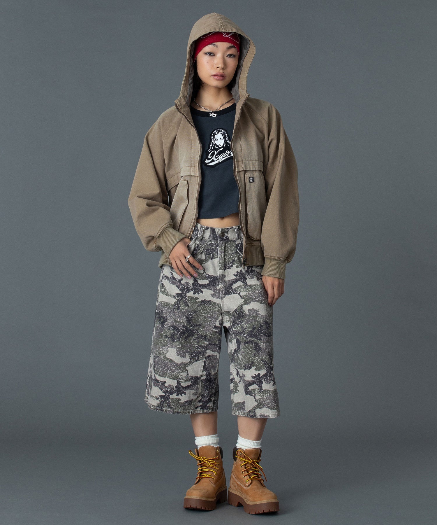 ARCH LOGO HOODED JACKET