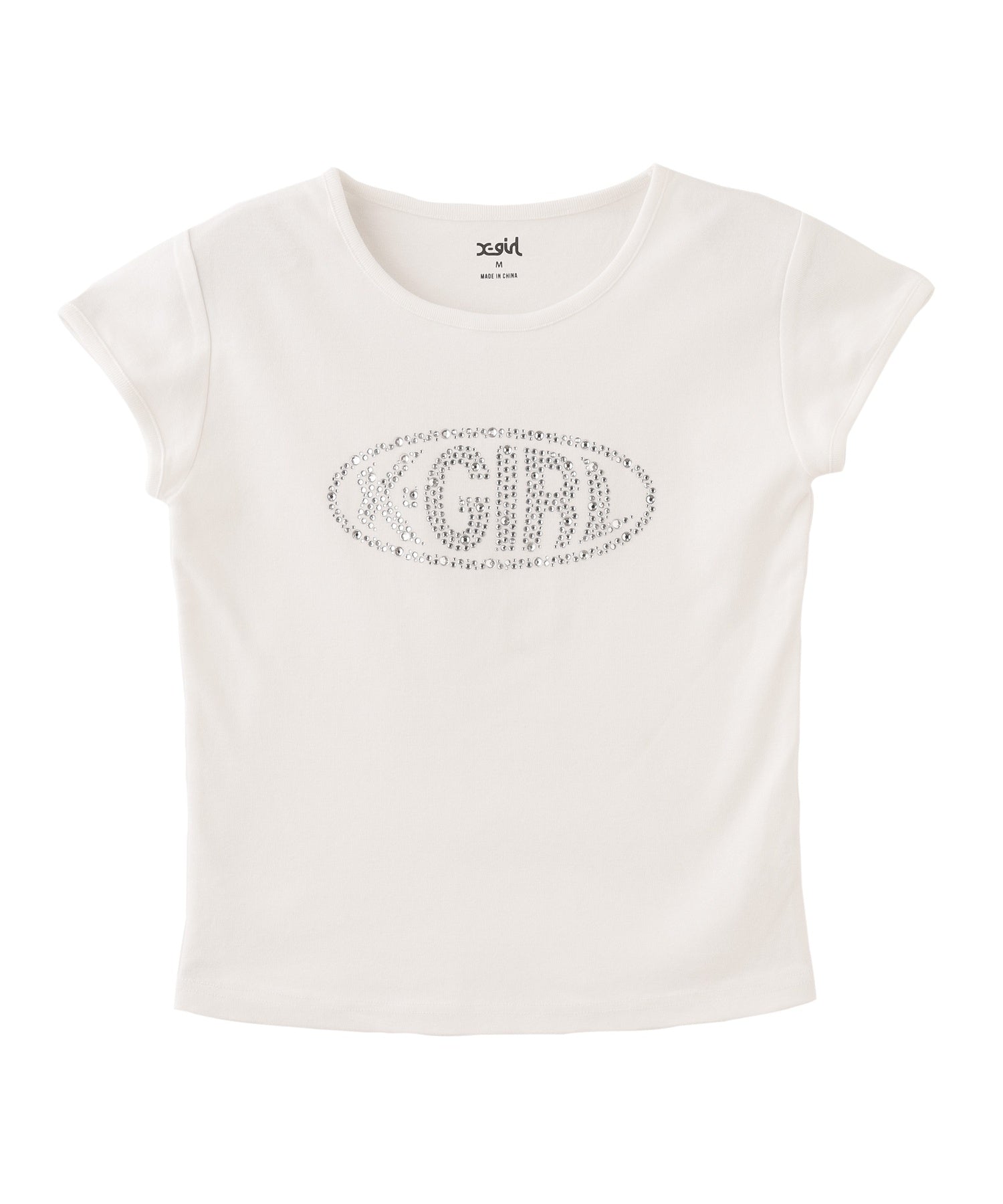 RHINESTONE OVAL LOGO S/S BABY TEE