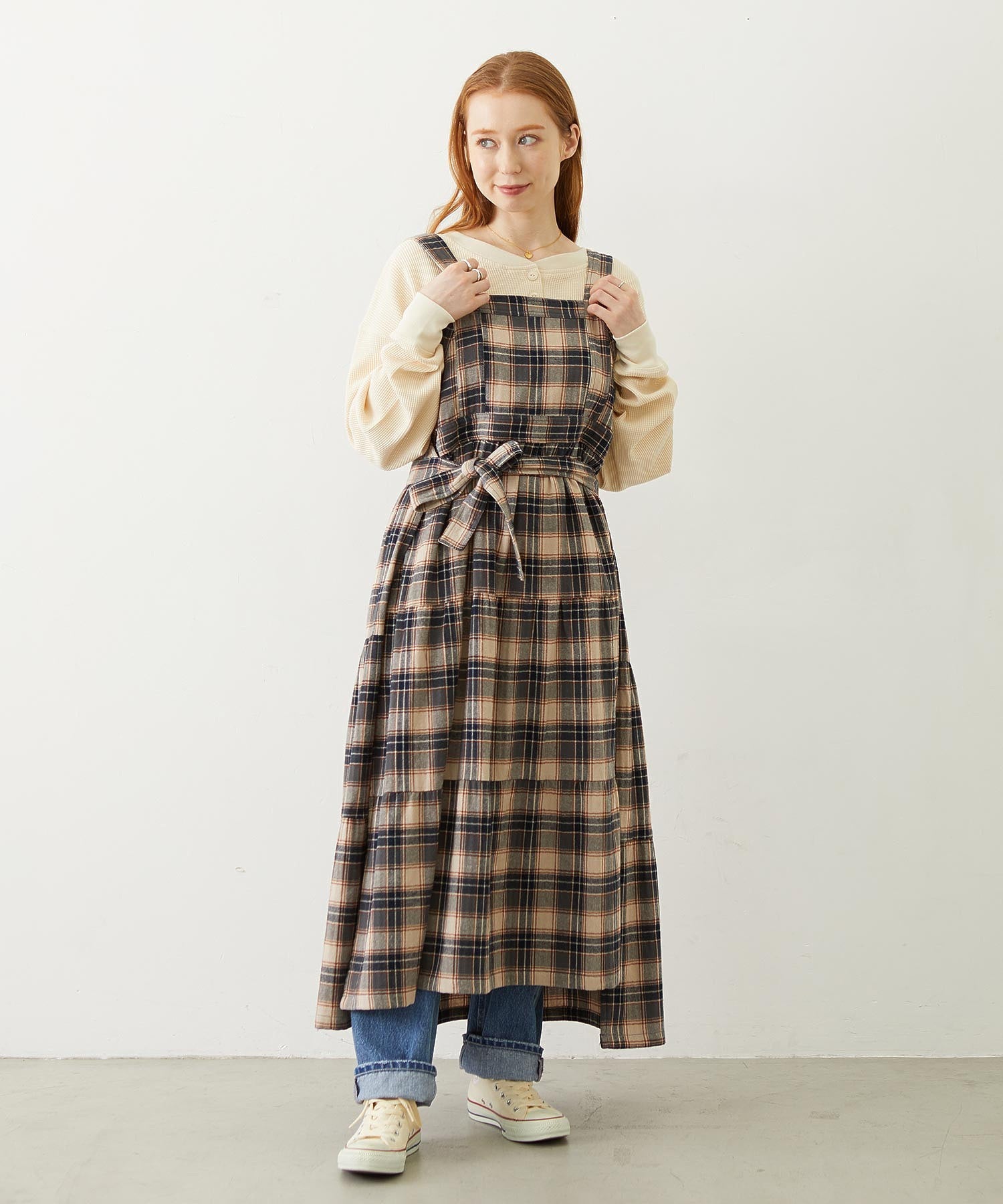 APRON TIERED DRESS